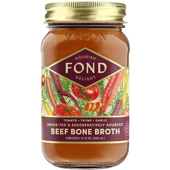 Fond Grass-Fed Regenerative Beef Bone Broth Infused With Organic Tomato & Thyme