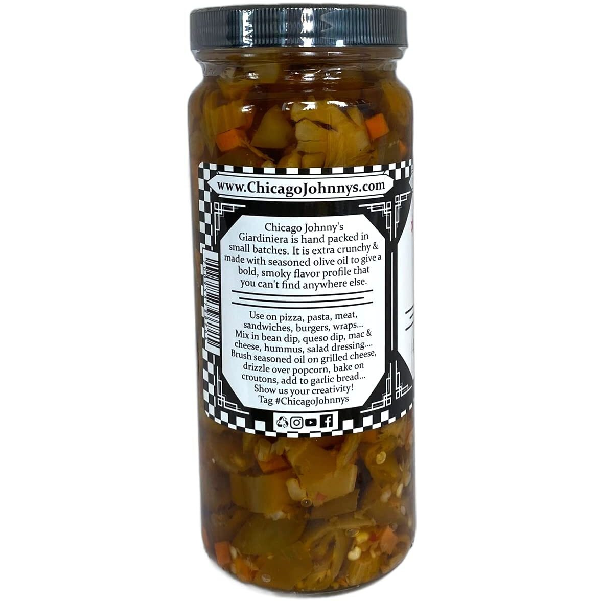 Chicago Johnnys Hot Giardiniera In Olive Oil