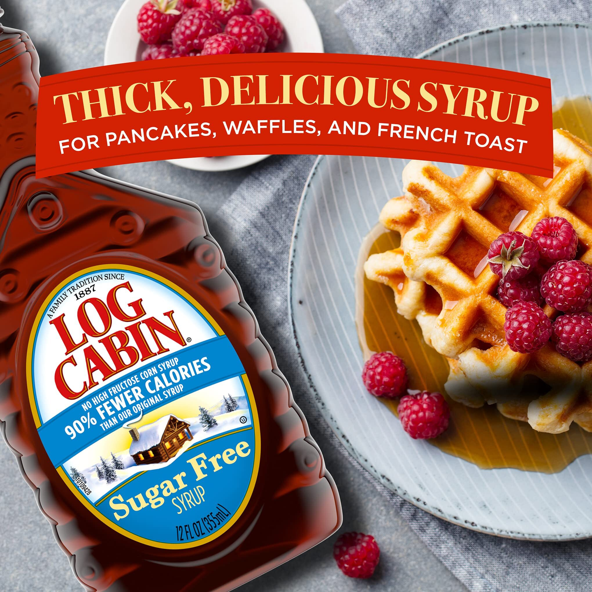 Log Cabin Sugar Free Syrup, 12 Fl Oz (Pack Of 12)