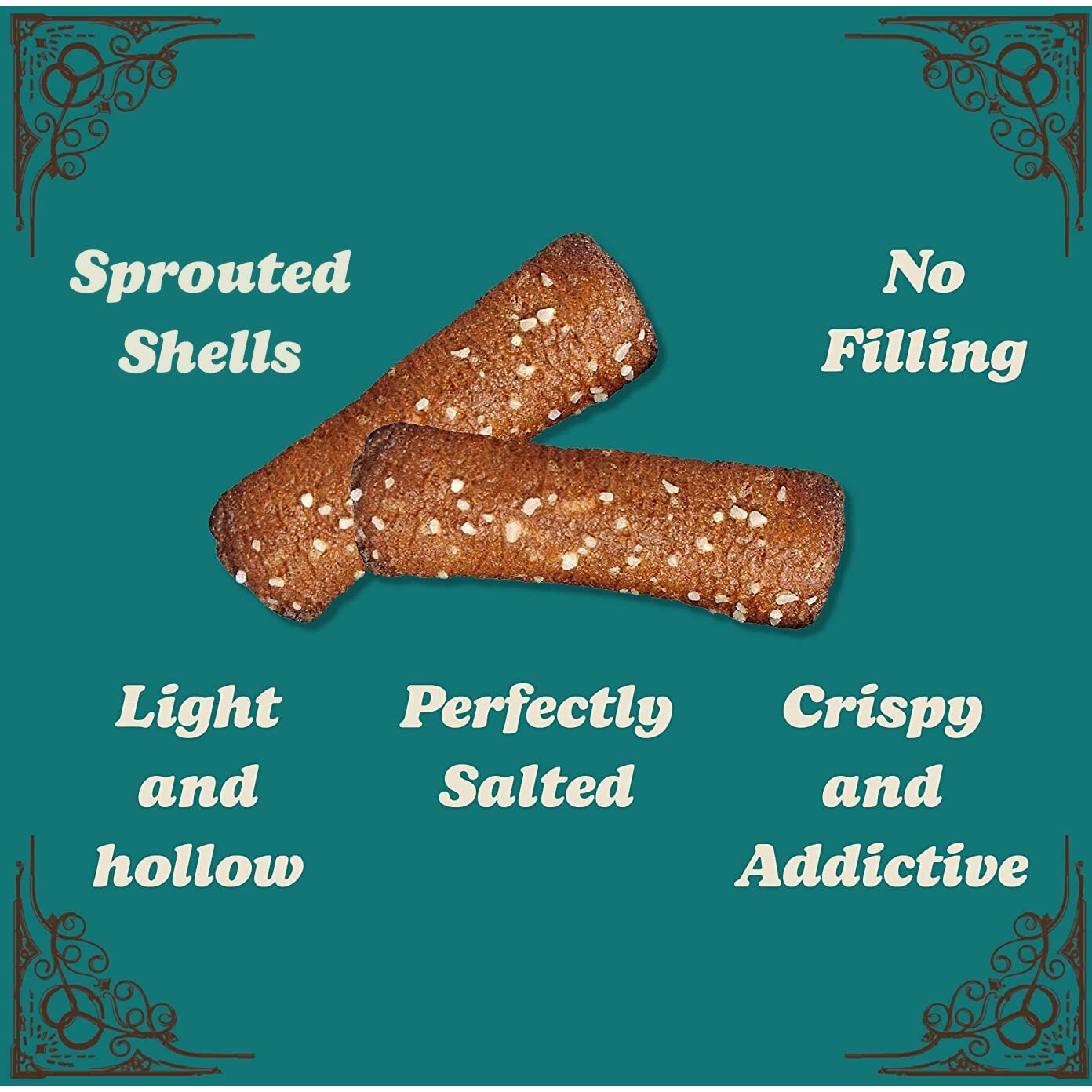 Unique Snacks Sprouted Pretzel Shells, Delicious Homestyle-Baked Snack Bag, Vegan, Ou Kosher Pretzels, Non-Gmo Office Snacks, 8 Oz. Bag, Pack Of 3