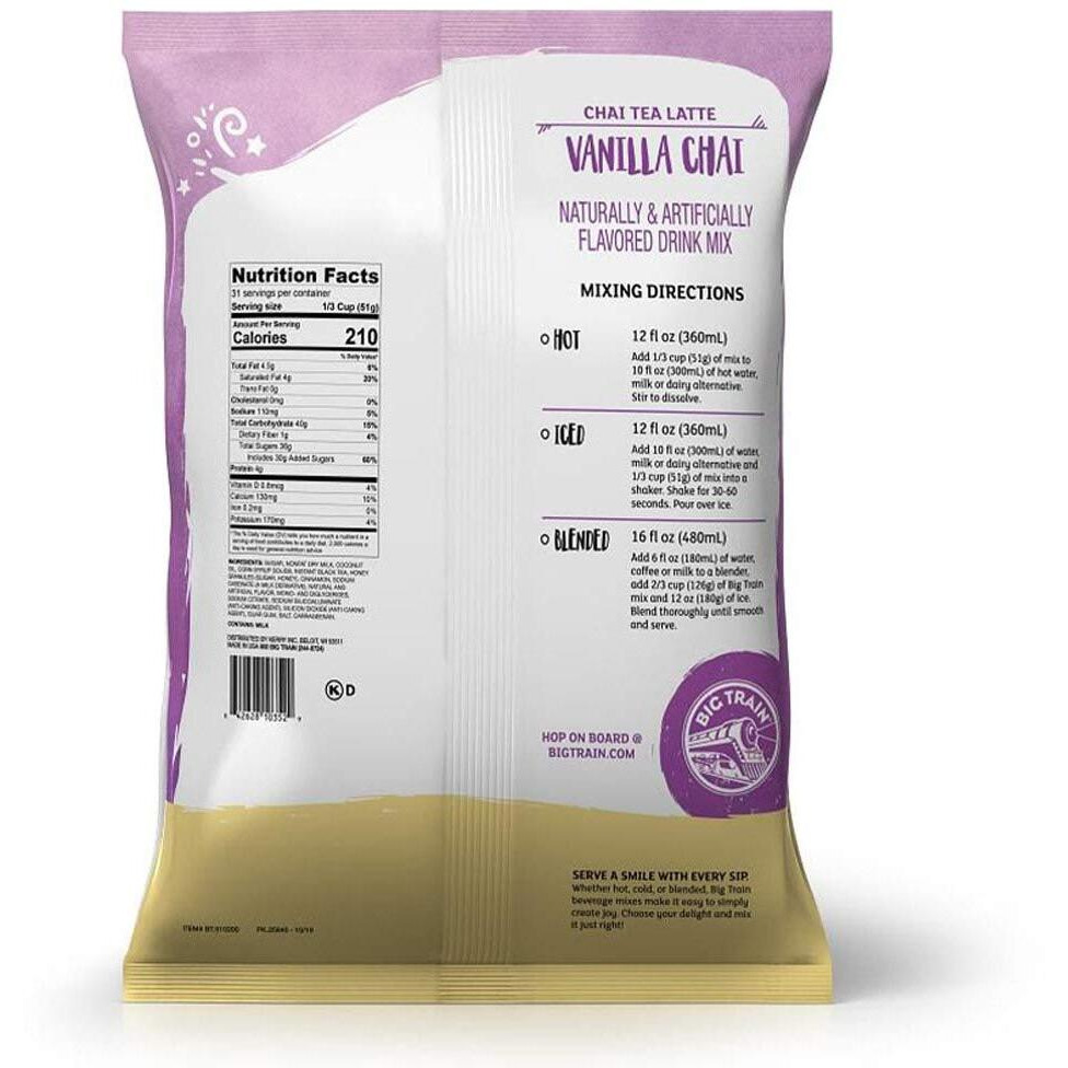 Big Train Chai - Vanilla Chai (3Lb 8Oz Bulk Bag)