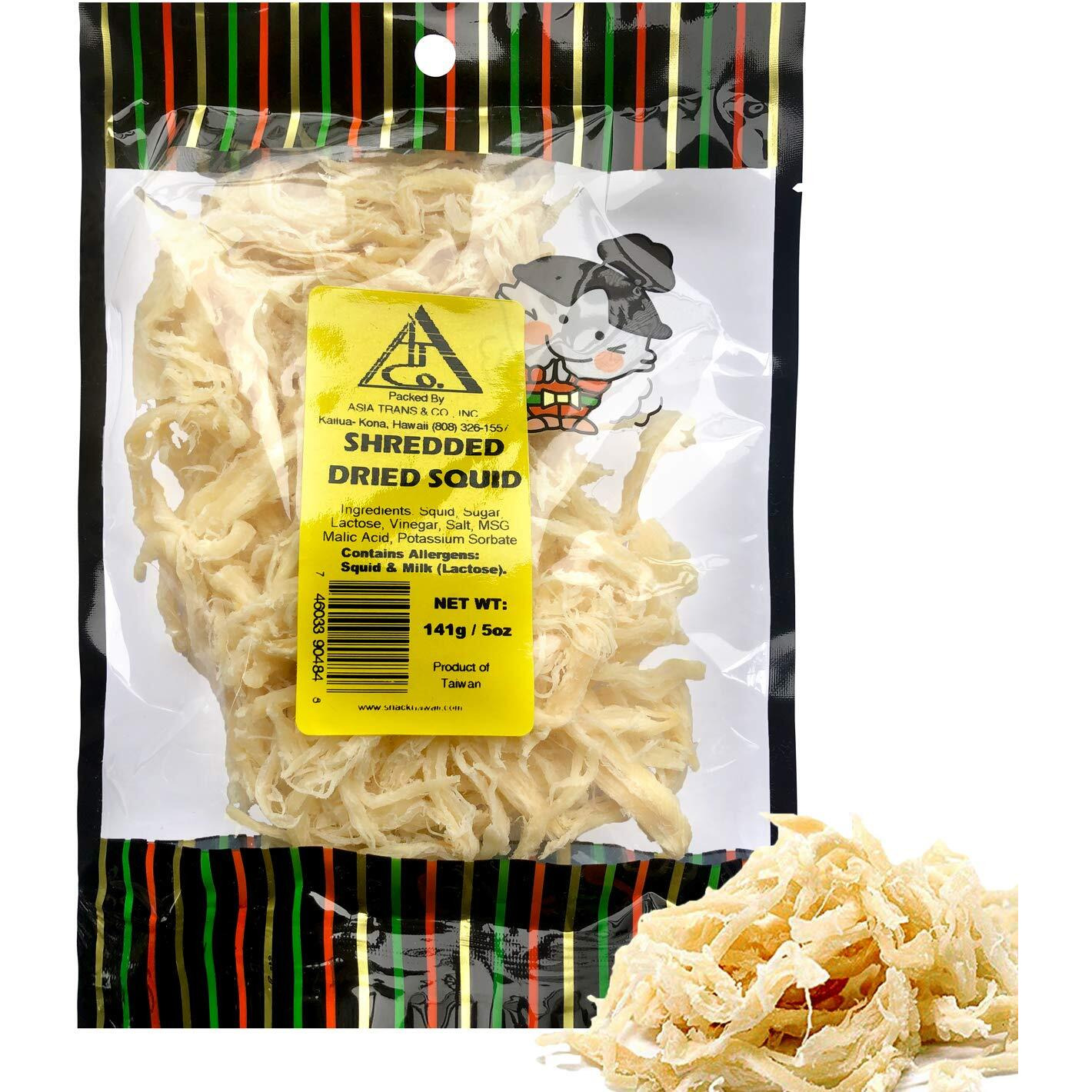 Asia Trans Saki Ika Dried Cuttlefish Snack | Hawaiian Seafood Jerky | High-Protein, Low-Fat, Low-Calorie (5 Oz.)