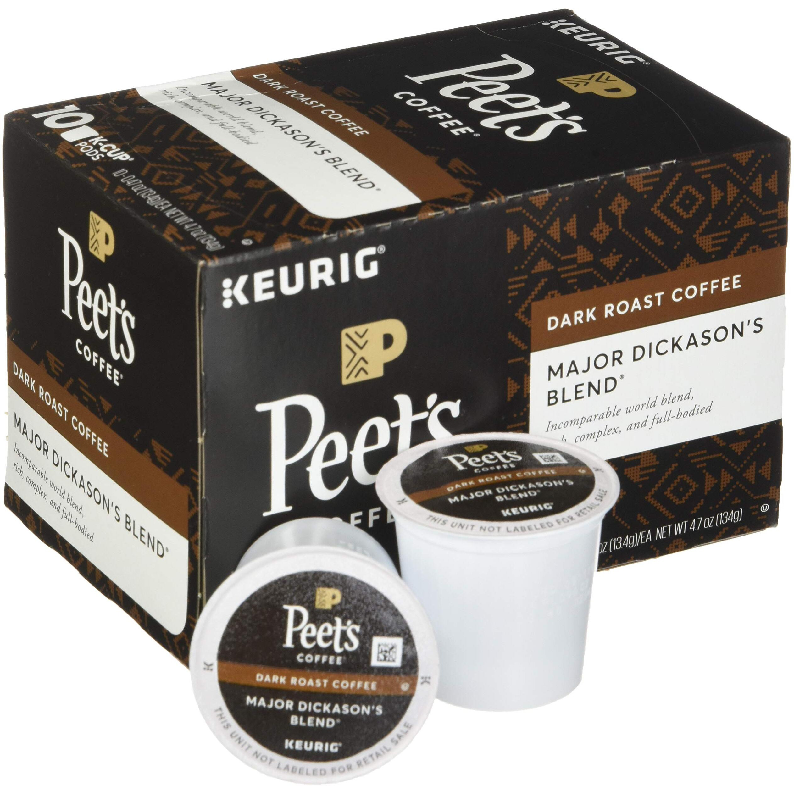 Peet's Major Dickason's Blend For Keurig K-Cup Brewers, Deep Roast 60 Count.
