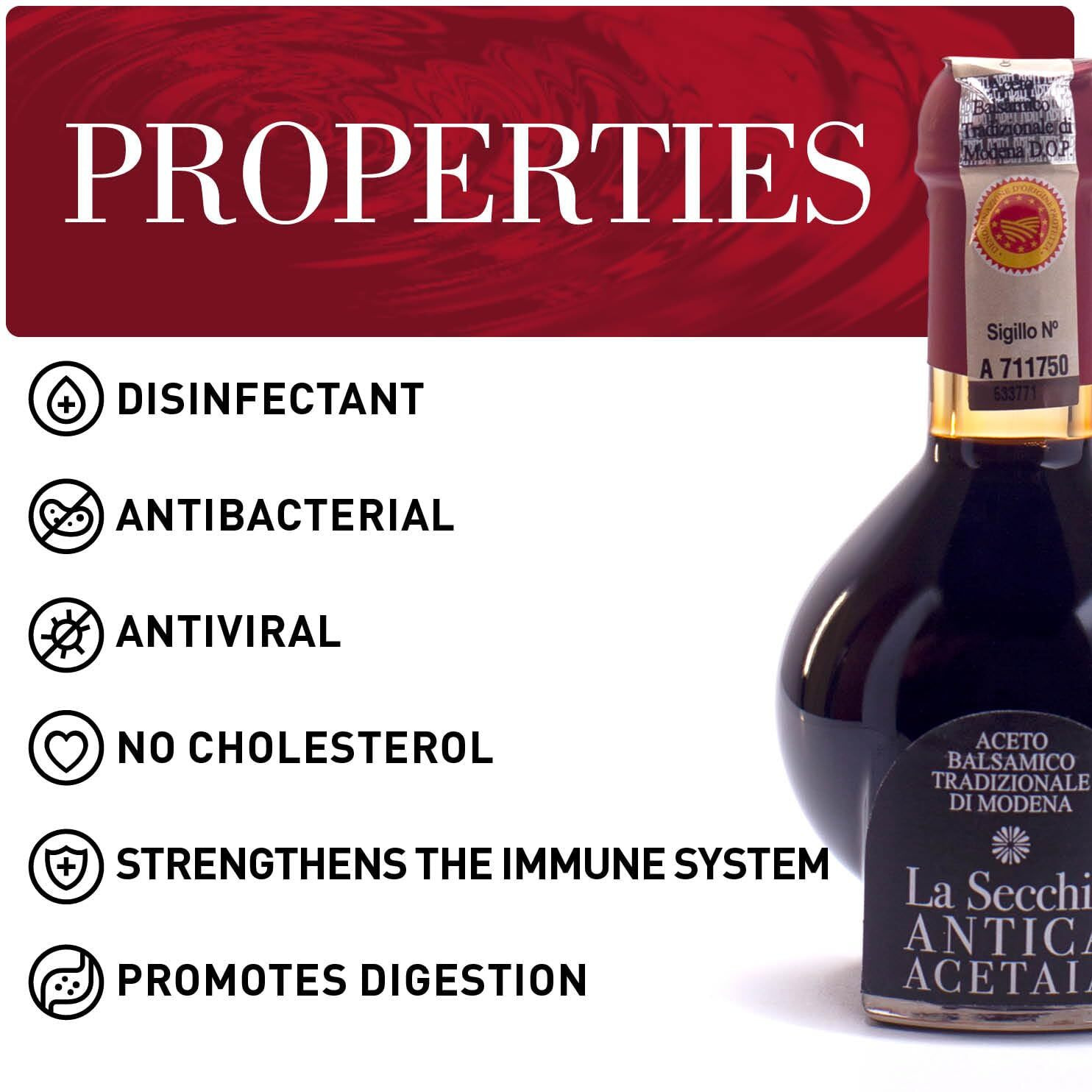 La Secchia - "&quotAffinato"", Traditional Aged Balsamic Vinegar Of Modena Dop, Aged Minimum 12 Years, 100 Ml Bottle Of Italian Balsamic Vinegar Aged, With Gift Box And Blown Glass Dispenser