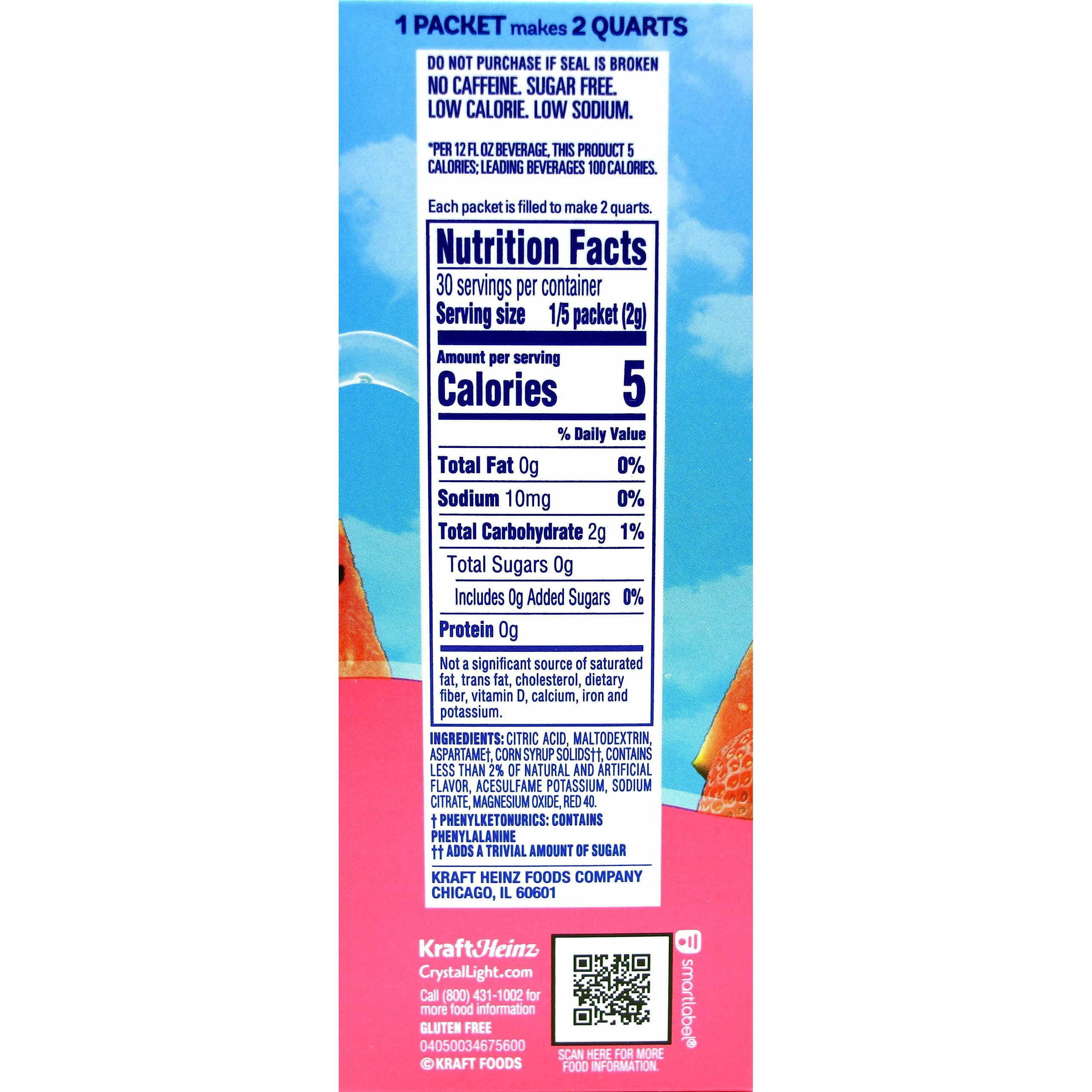 Crystal Light Strawberry Watermelon Drink Mix, 12-Quart Canister (Pack Of 3)