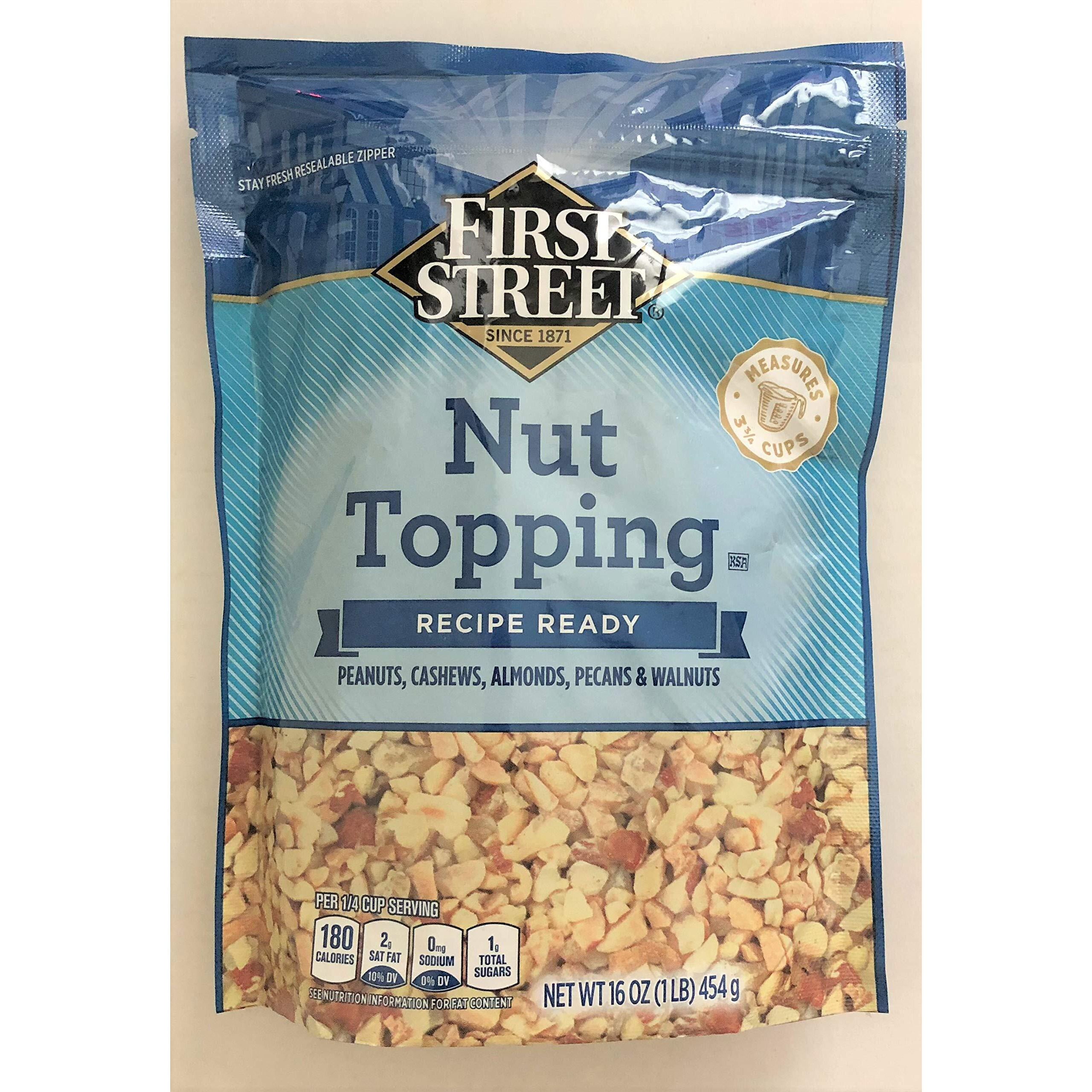 16Oz First Street Nut Topping Great For Baking & Ice Cream (One Bag)