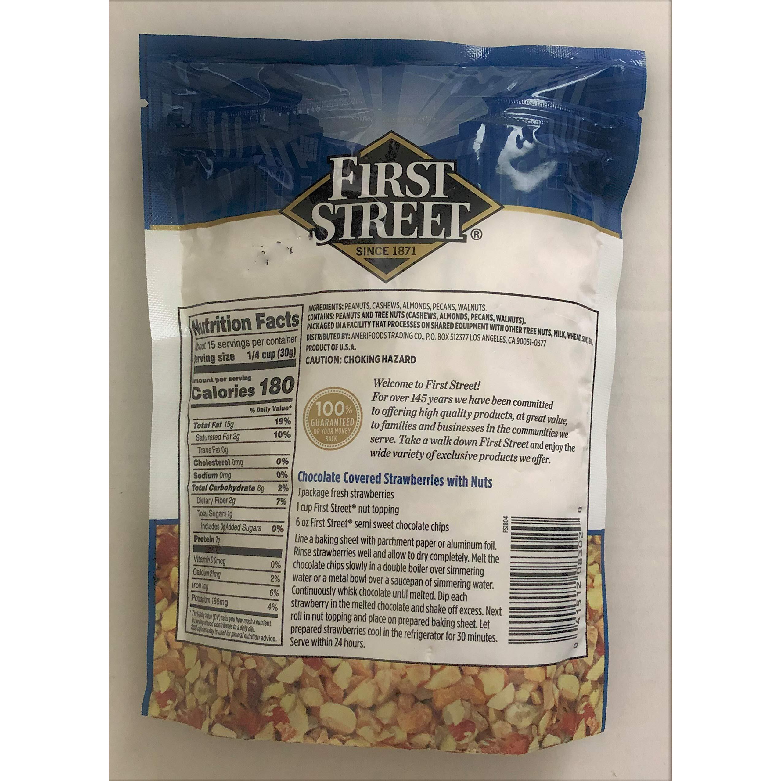 16Oz First Street Nut Topping Great For Baking & Ice Cream (One Bag)