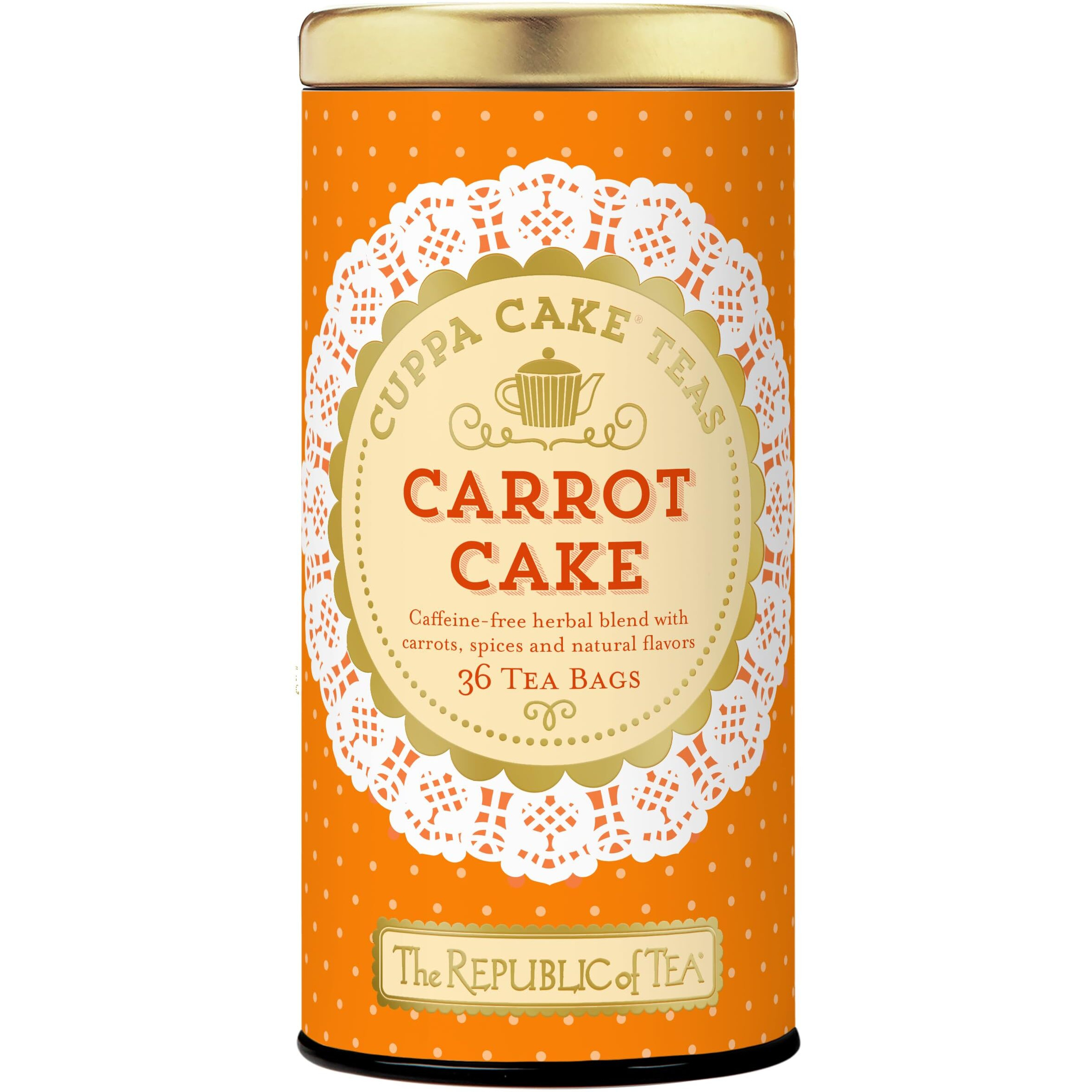 The Republic Of Tea - Carrot Cake Cuppa Cake Tea, 36 Tea Bags, Caffeine-Free