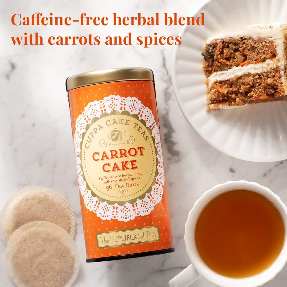 The Republic Of Tea - Carrot Cake Cuppa Cake Tea, 36 Tea Bags, Caffeine-Free