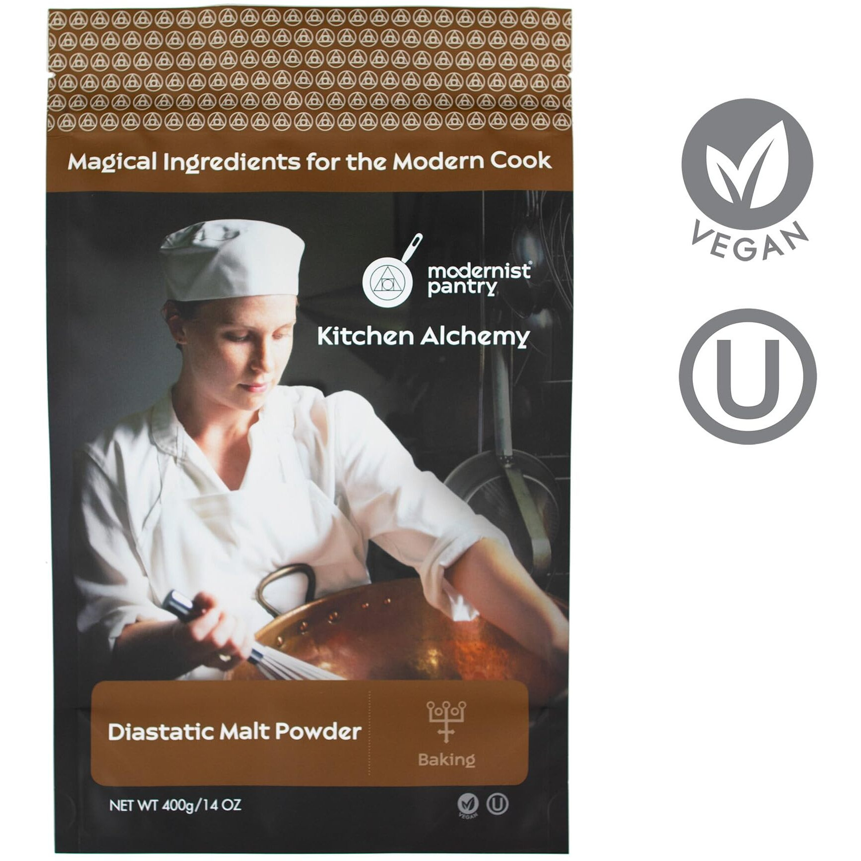 Diastatic Barley Malt Powder Vegan Ou Kosher Certified - 400G/14Oz