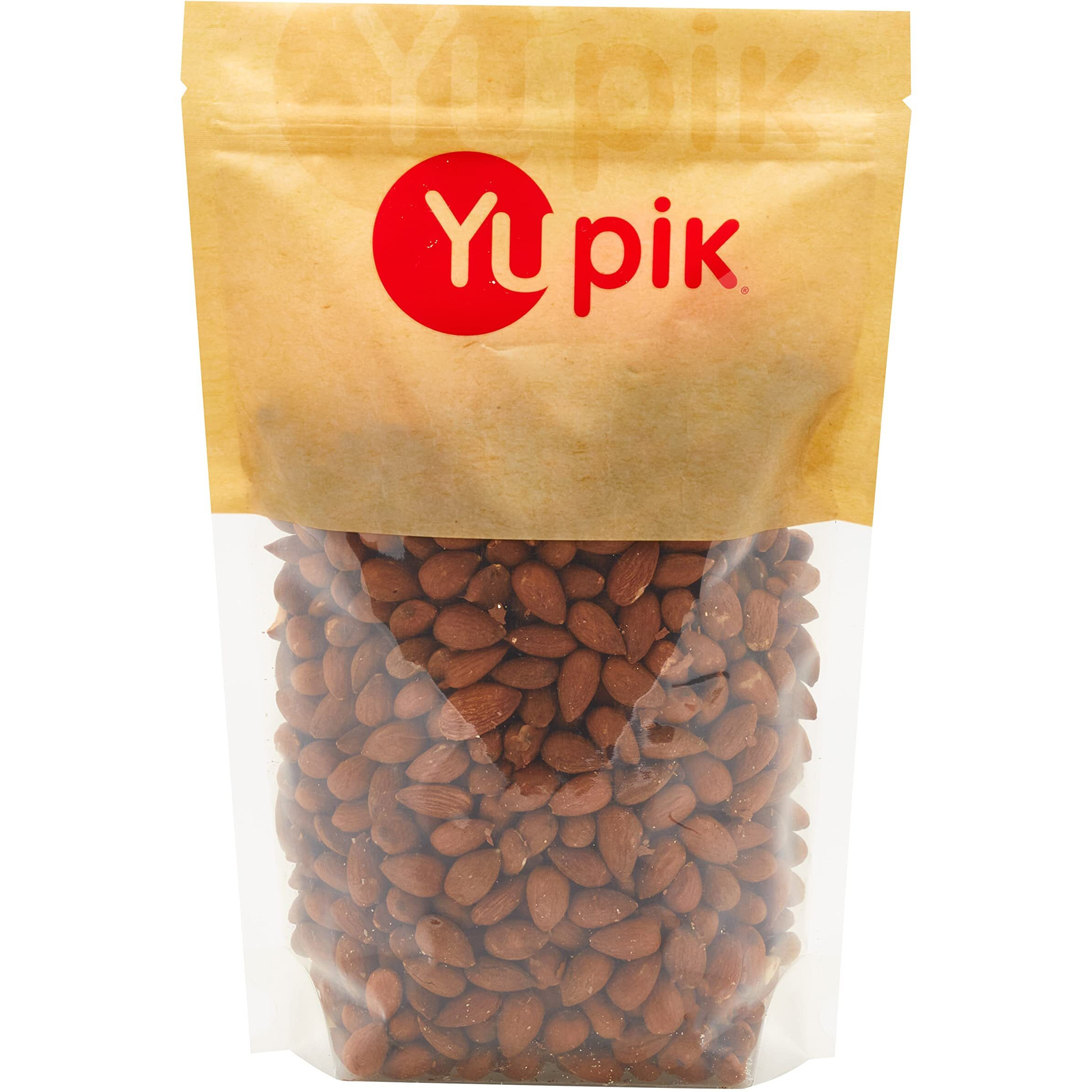 Yupik Roasted Unsalted Almonds, 2.2 Lb, Gluten-Free, Kosher, Vegan, Whole Nuts, No Added Salt, Lightly Roasted, Crunchy, Source Of Fiber, Healthy Snacks