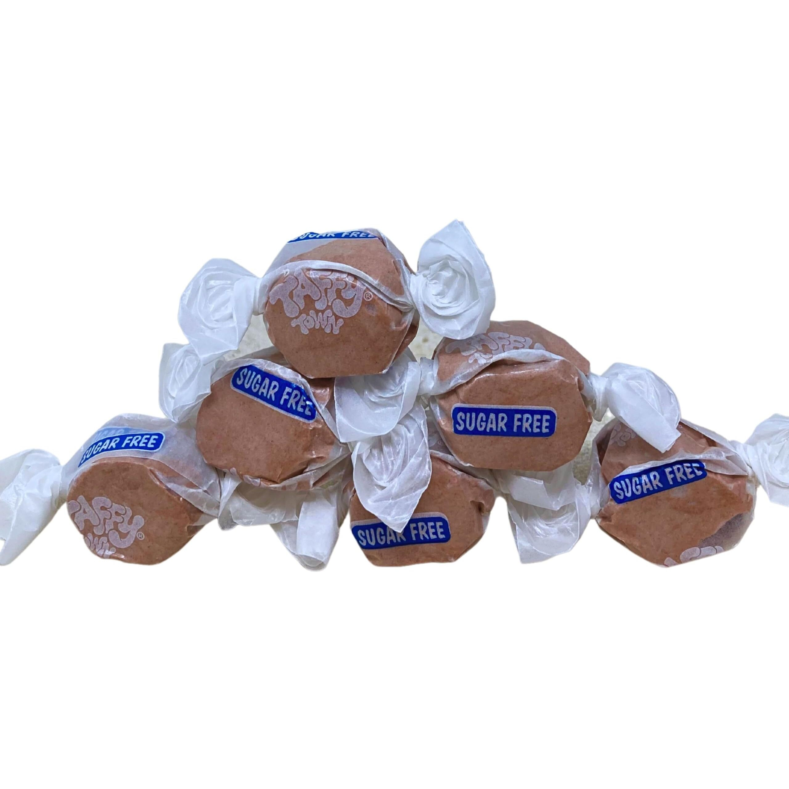 Sugar Free Chocolate Salt Water Taffy - 1Lb (16Oz) Bulk Bag Individually Wrapped Soft & Chewy Nut Free, Gluten Free, Diabetic & Keto Friendly Gourmet Candy For Taffy Lovers