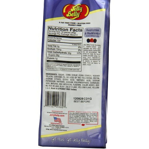 Jelly Belly Gift Bag, Raspberries And Blackberries