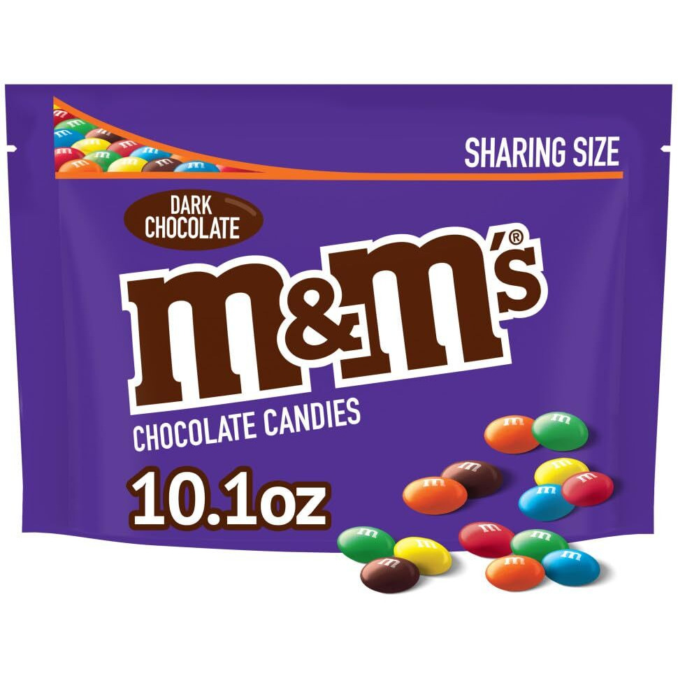 M&M's Dark Chocolate Candy, Sharing Size, 10.1 Oz Bag