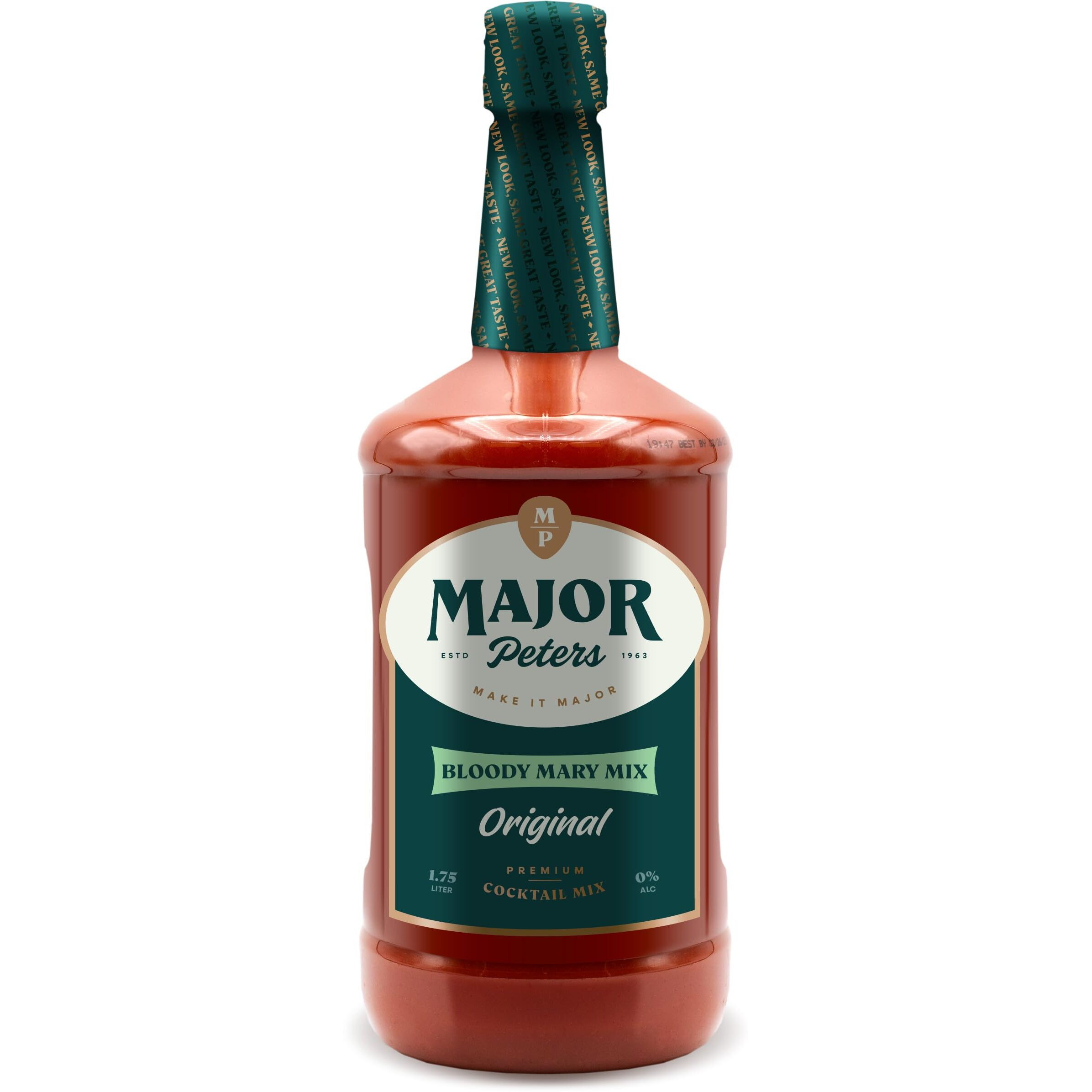 Major Peters' Premium, Full Body Bloody Mary Mix, Only Add Spirits & Garnishes For Ideal Drink, Original (59.2 Fl Oz Pack Of 1)
