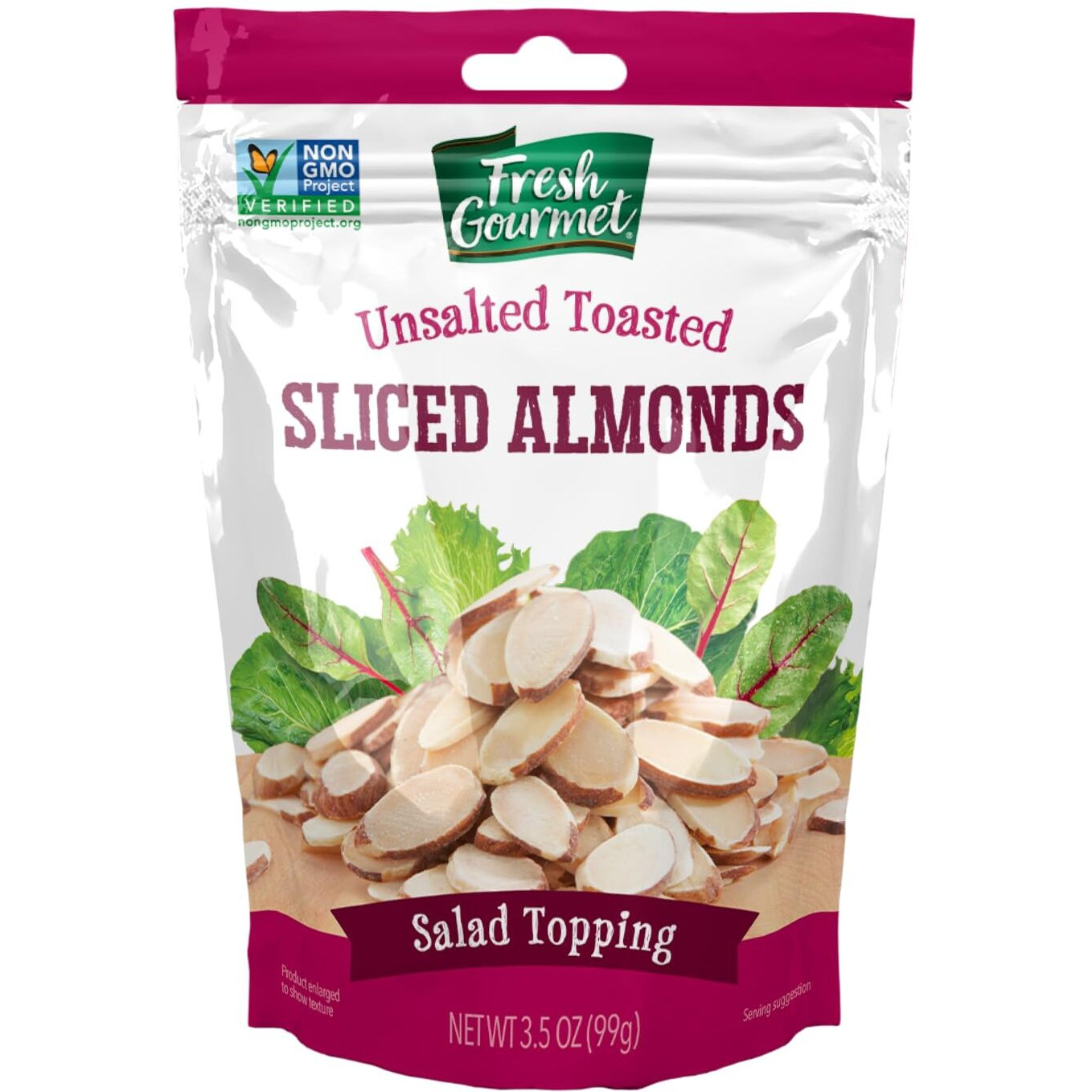 Fresh Gourmet Sliced Almonds | Toasted Flavor | 3.5 Ounce, Pack Of 9 | Crunchy Snack And Salad Topper