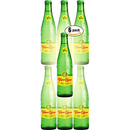 Topo Chico Twist Of Lime,12Oz Glass Bottle (Pack Of 6, Total Of 72 Fl Oz)
