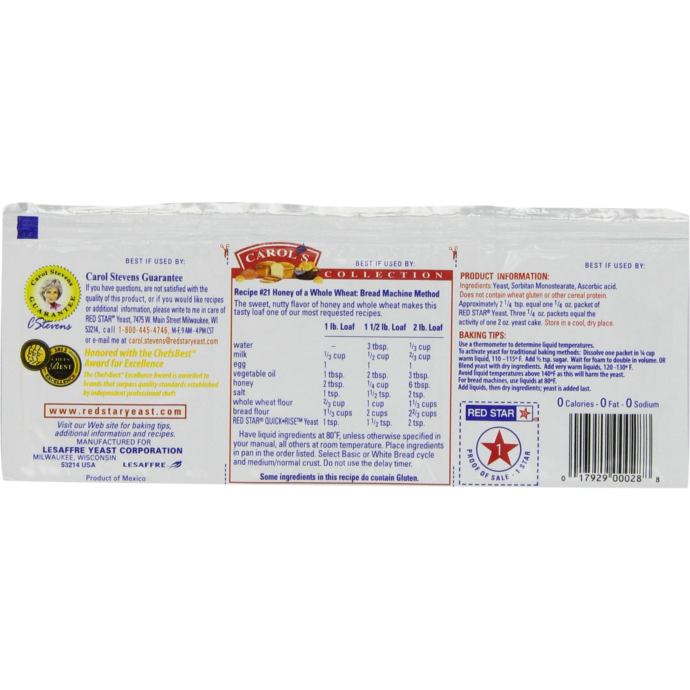 Red Star Quick Rise Yeast, 3/4-Ounce (Pack Of 9)