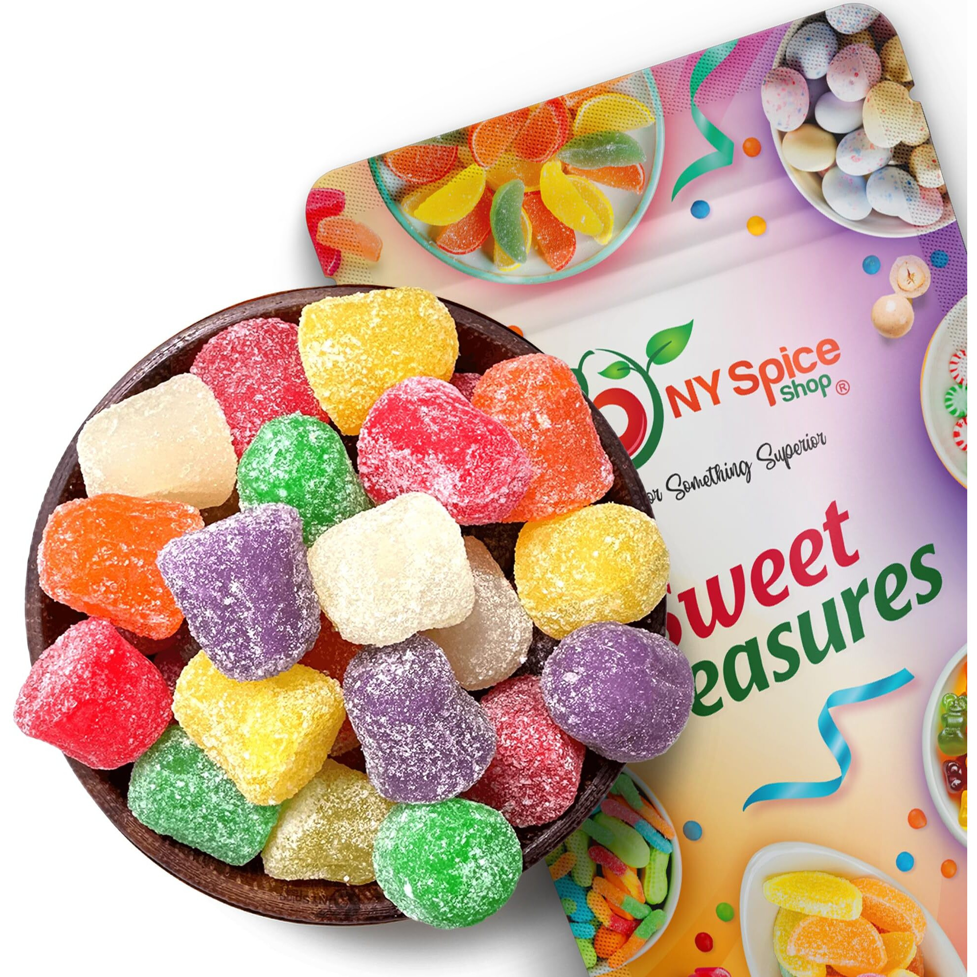 Ny Spice Shop Assorted Spice Drops - Spice Drops - Gum Drops Candy - Gum Drops - Gumdrops - Spiced Gum Drops - Gumdrops Candy - Mini Gum Drops - Spicy Drops - Spice Drops Candy Old Fashioned - 1 Pound