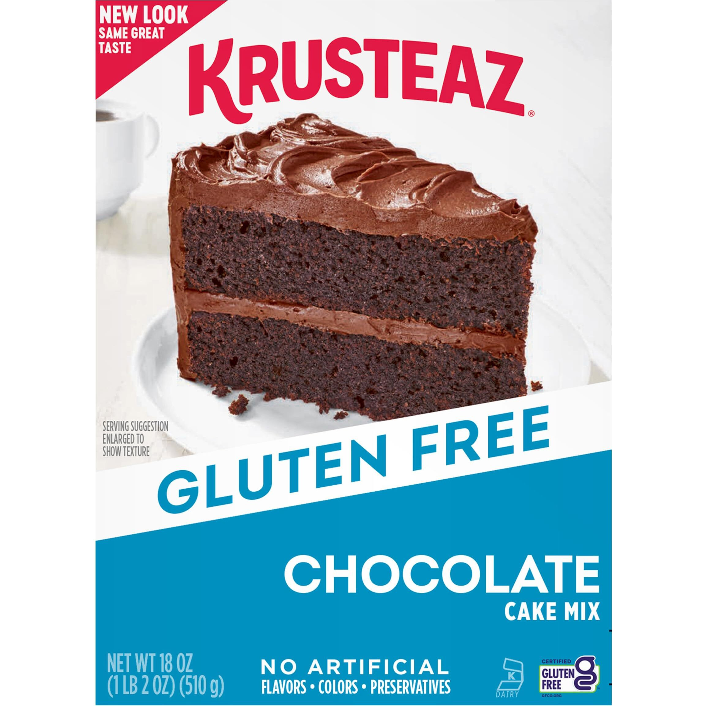 Krusteaz Gluten Free Chocolate Cake Mix, No Artificial Flavors, Colors, Or Preservatives, 18 Ounce (Pack Of 1)