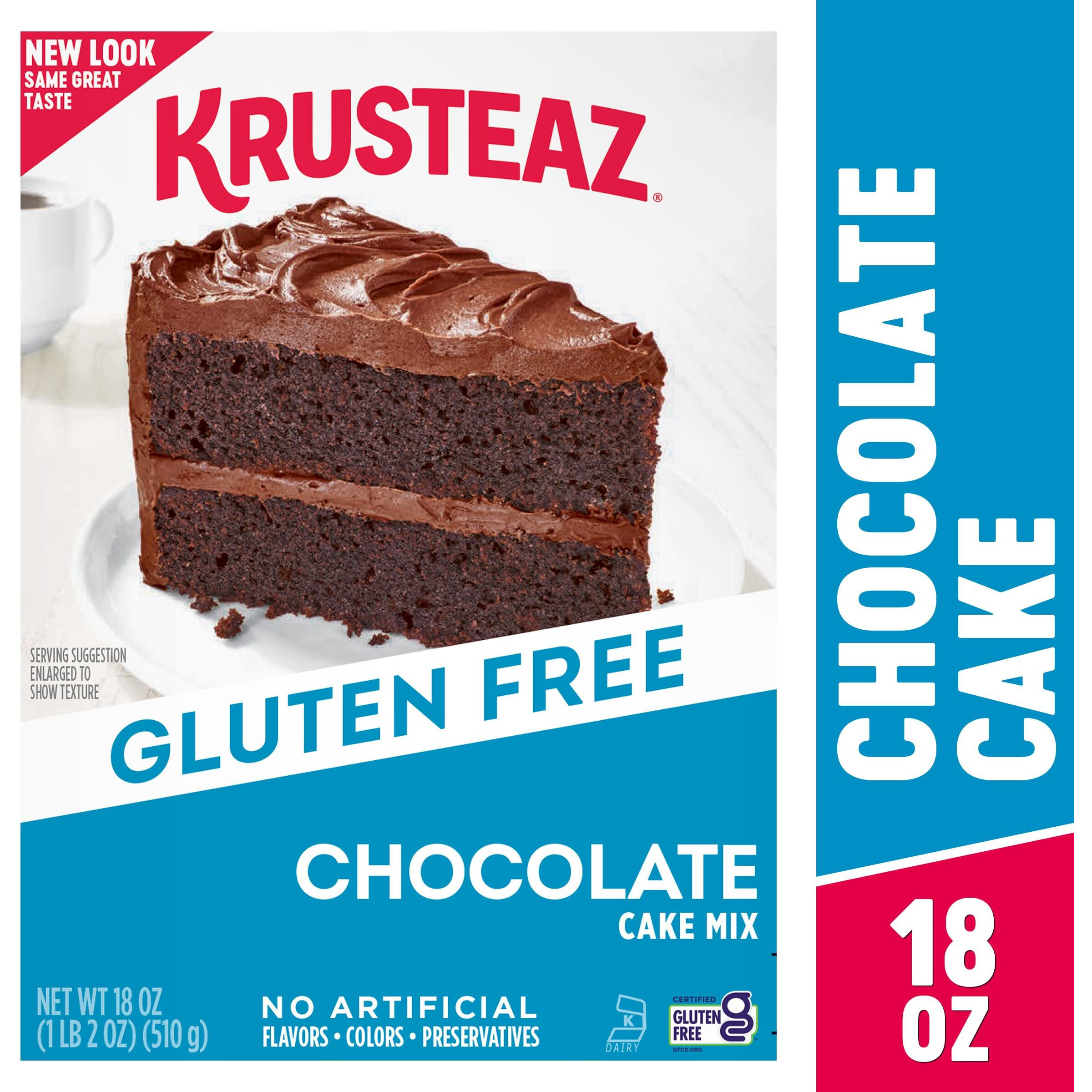 Krusteaz Gluten Free Chocolate Cake Mix, No Artificial Flavors, Colors, Or Preservatives, 18 Ounce (Pack Of 1)