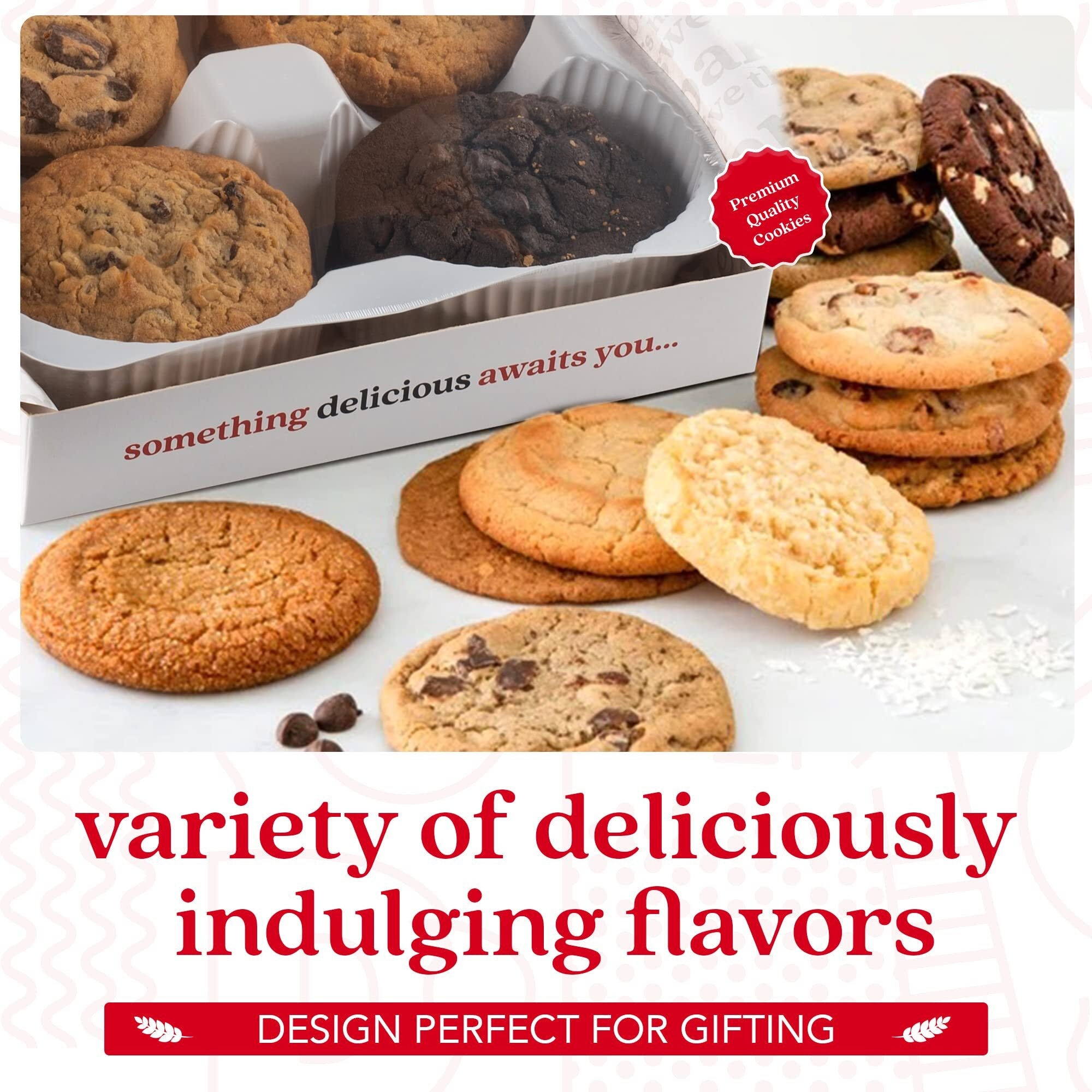 David's Cookies Assorted Cookies In Carton Pack | Delicious Homemade Treats, Freshly-Baked Gourmet Food Cookie Gift Snacks - Great For Superbowl Sharing With Family, Friends And Loved Ones - 1 Pack