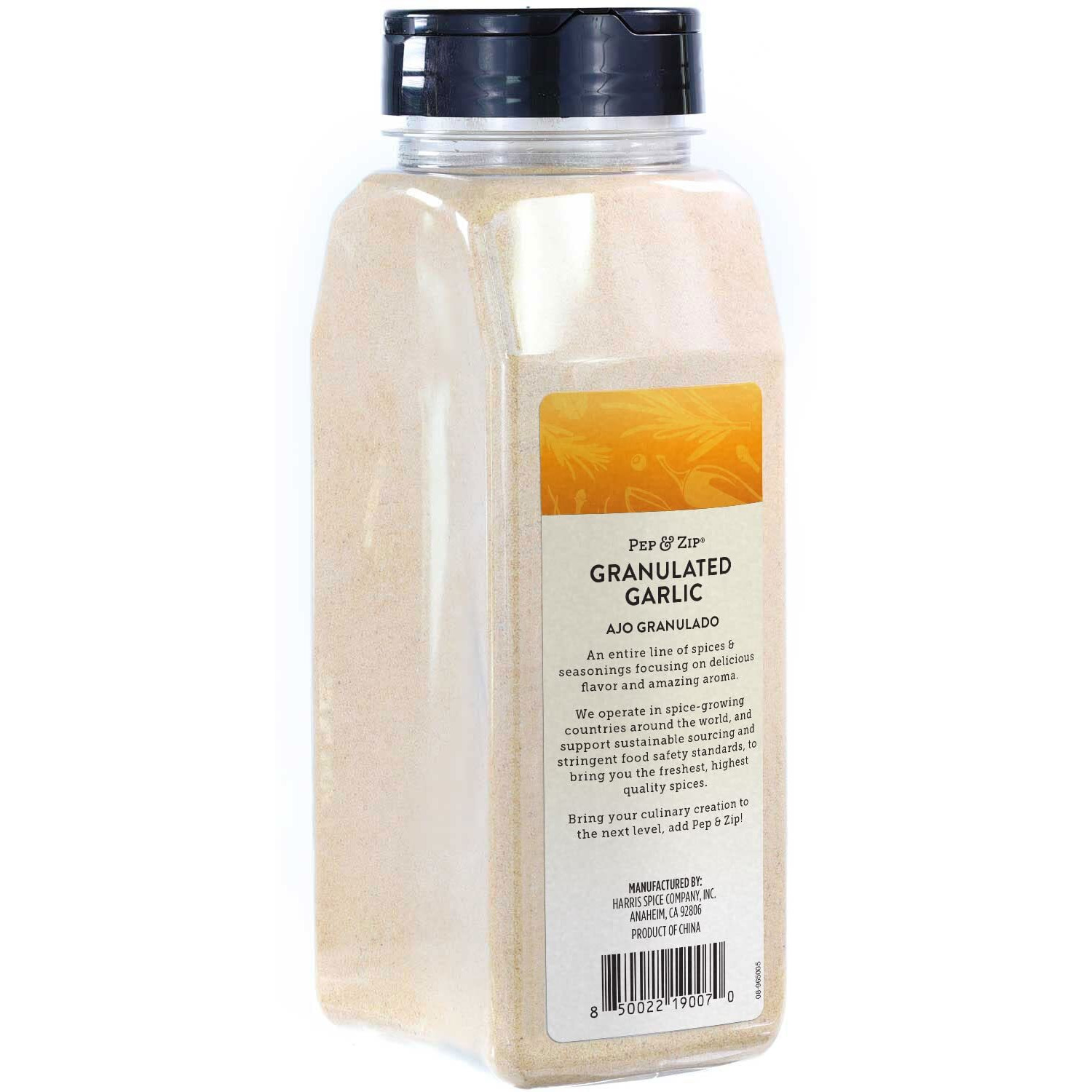 Pep And Zip Granulated Garlic/Ajo Granulado, Non-Gmo, Kosher, 24 Oz