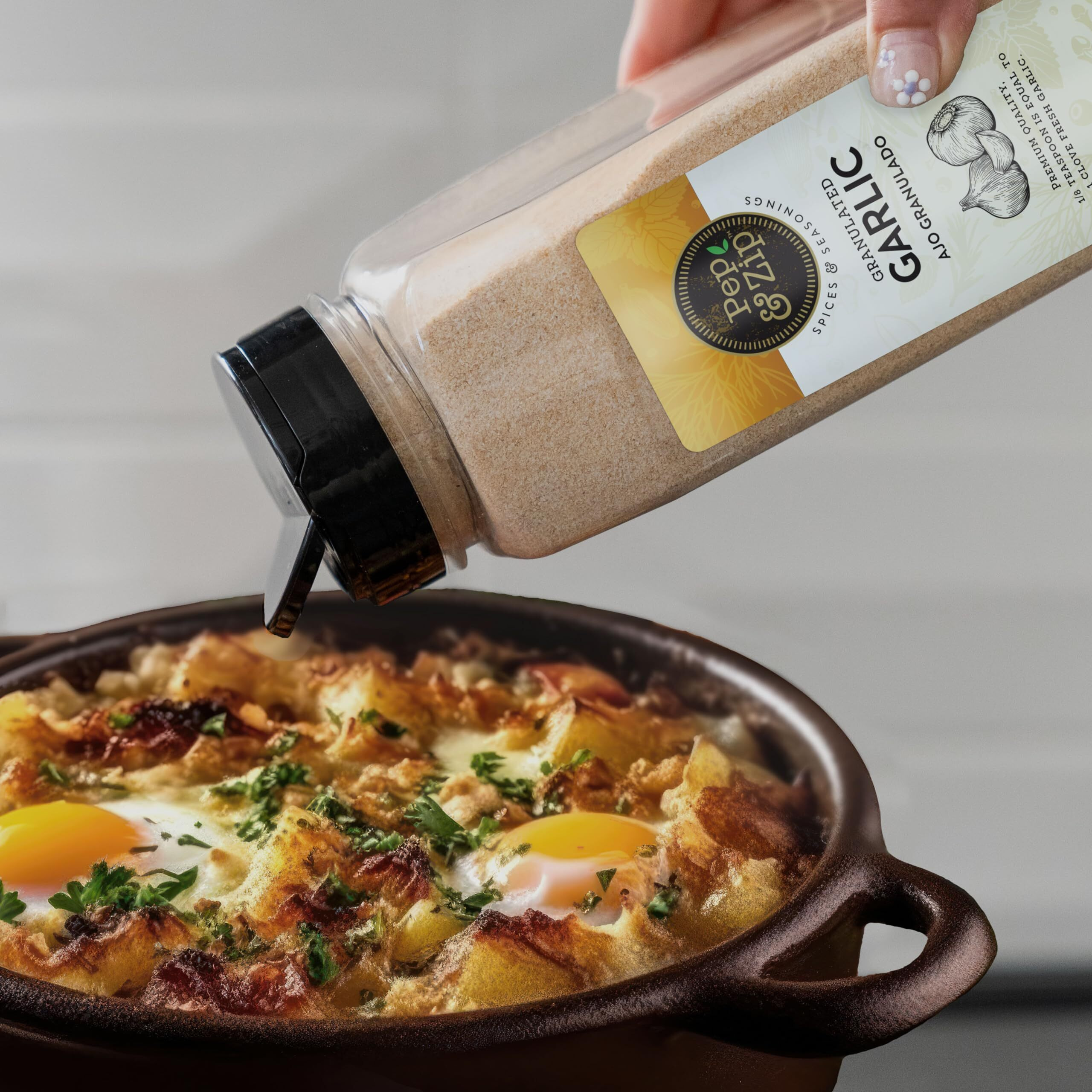 Pep And Zip Granulated Garlic/Ajo Granulado, Non-Gmo, Kosher, 24 Oz