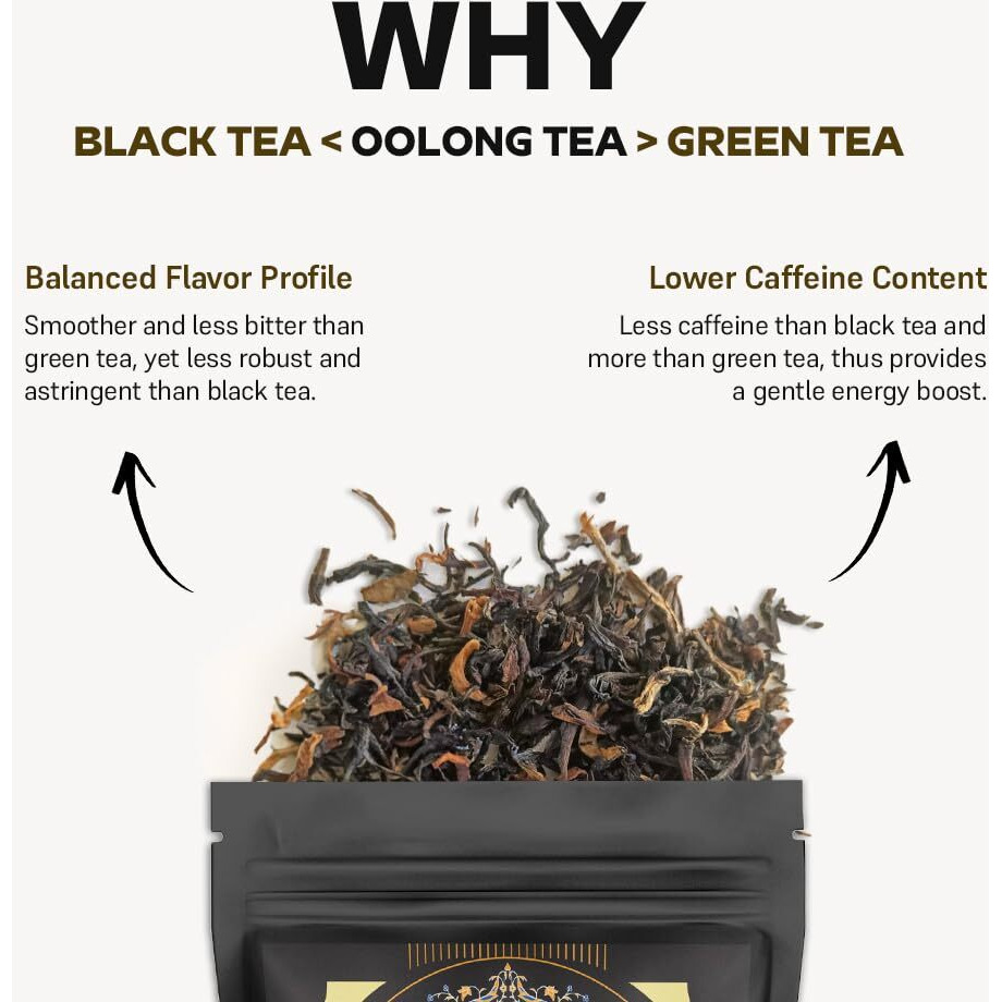 Jasmine Oolong Tea Bags, 50 Count Plant Based Gluten Free High Mountain Oolong Tea - Unsweetened Tea | Light & Floral | Hot Brew, Iced Or Kombucha Tea | Relaxation Tea | Loose Leaf Tea Bags