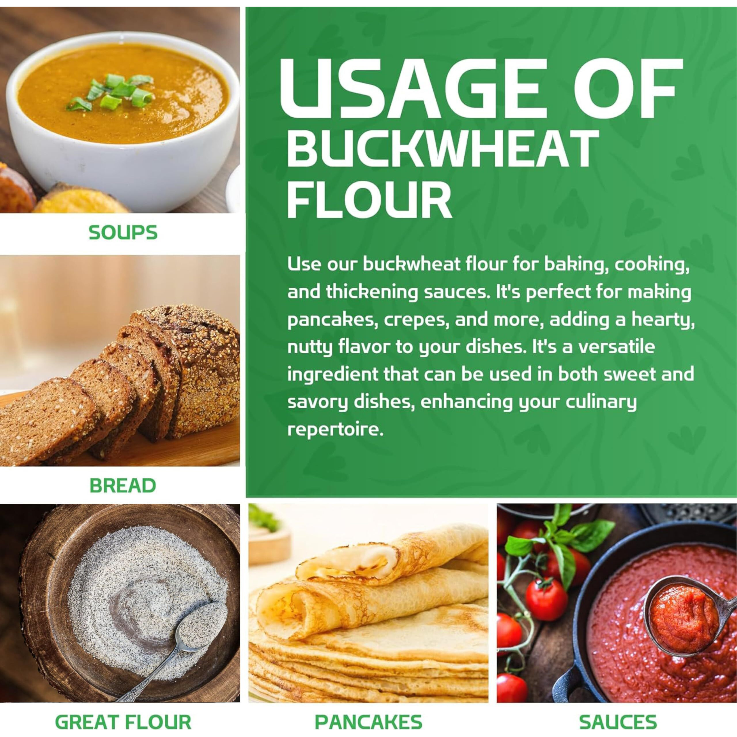Jiva Organics Buckwheat Flour (Dark) 2 Lb Bag - Vegan, Non-Gmo, Kuttu, Earthy Flavor