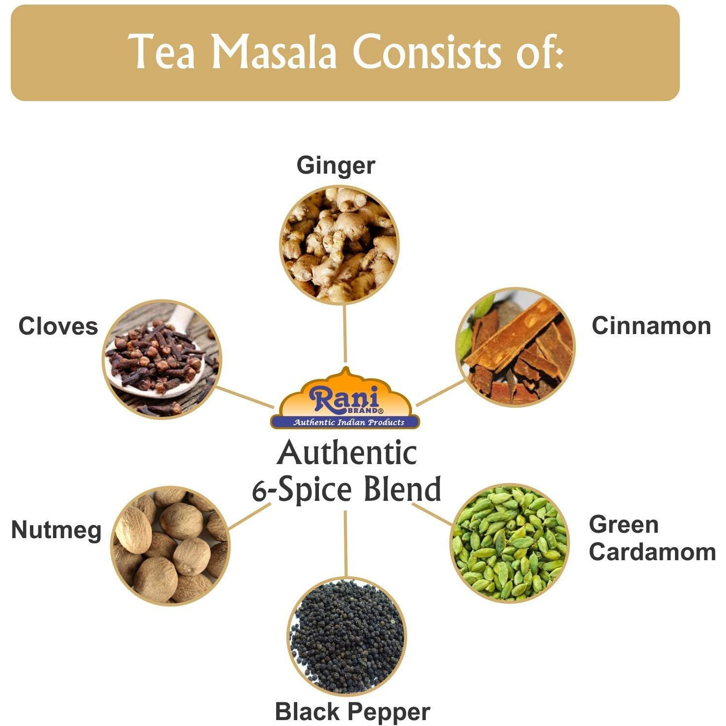 Rani Tea (Chai) Masala Indian Spice Blend 16Oz (1Lb) 454G Bulk Pet Jar ~ All Natural | Vegan | Gluten Friendly | Salt & Sugar Free | Non-Gmo | No Colors | Indian Origin