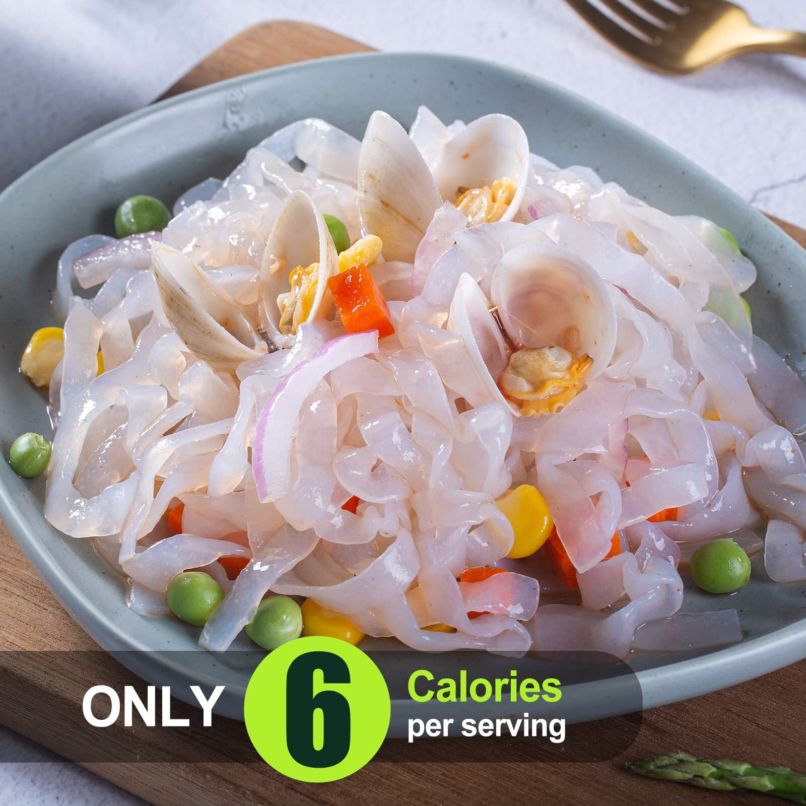 Hethstia Konjac Noodles, 10 Packs Shirataki Noodle Fettuccine, 56.5Oz Keto Konjac Food Fettuccine Shape - Low Carb, Sugar-Free, Low-Calorie, Vegan, Gluten Free For Healthy Diets