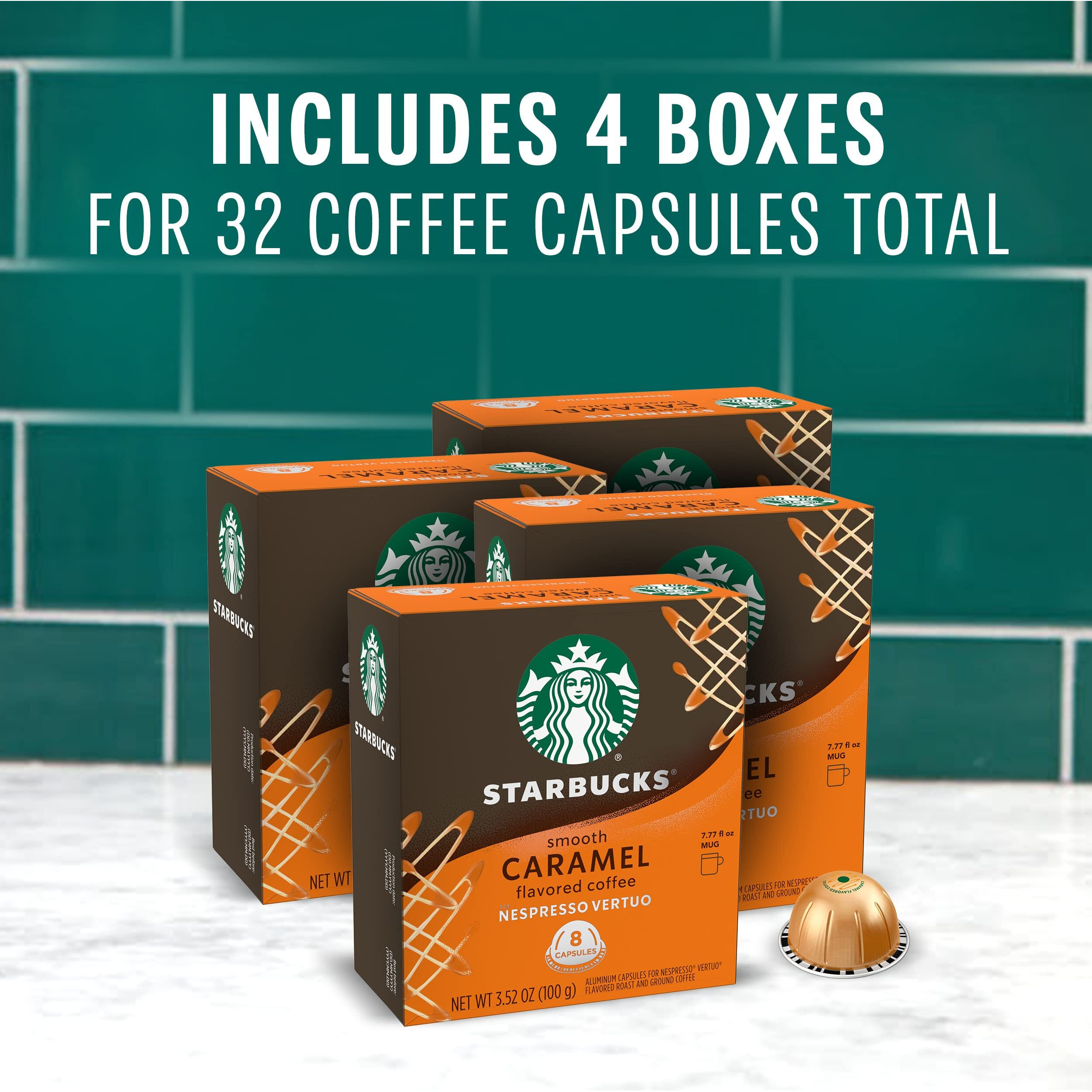 Starbucks By Nespresso Vertuo,Caramel Flavored Coffee, 32-Count Coffee Pods, Brews 7.8 Oz.