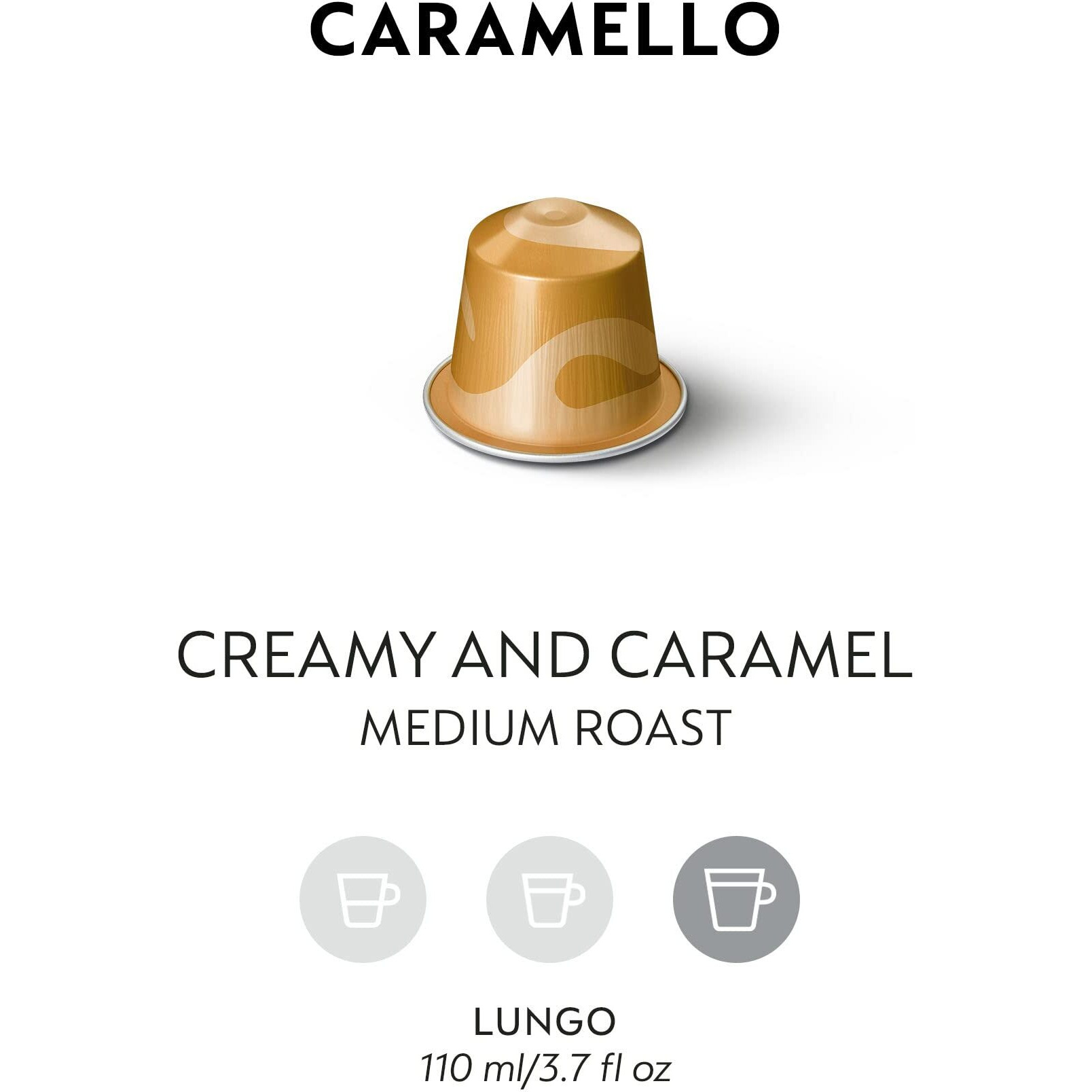 Nespresso Capsules Original Line, Caramello, Medium Roast Espresso Coffee, 50 Count Espresso Coffee Pods