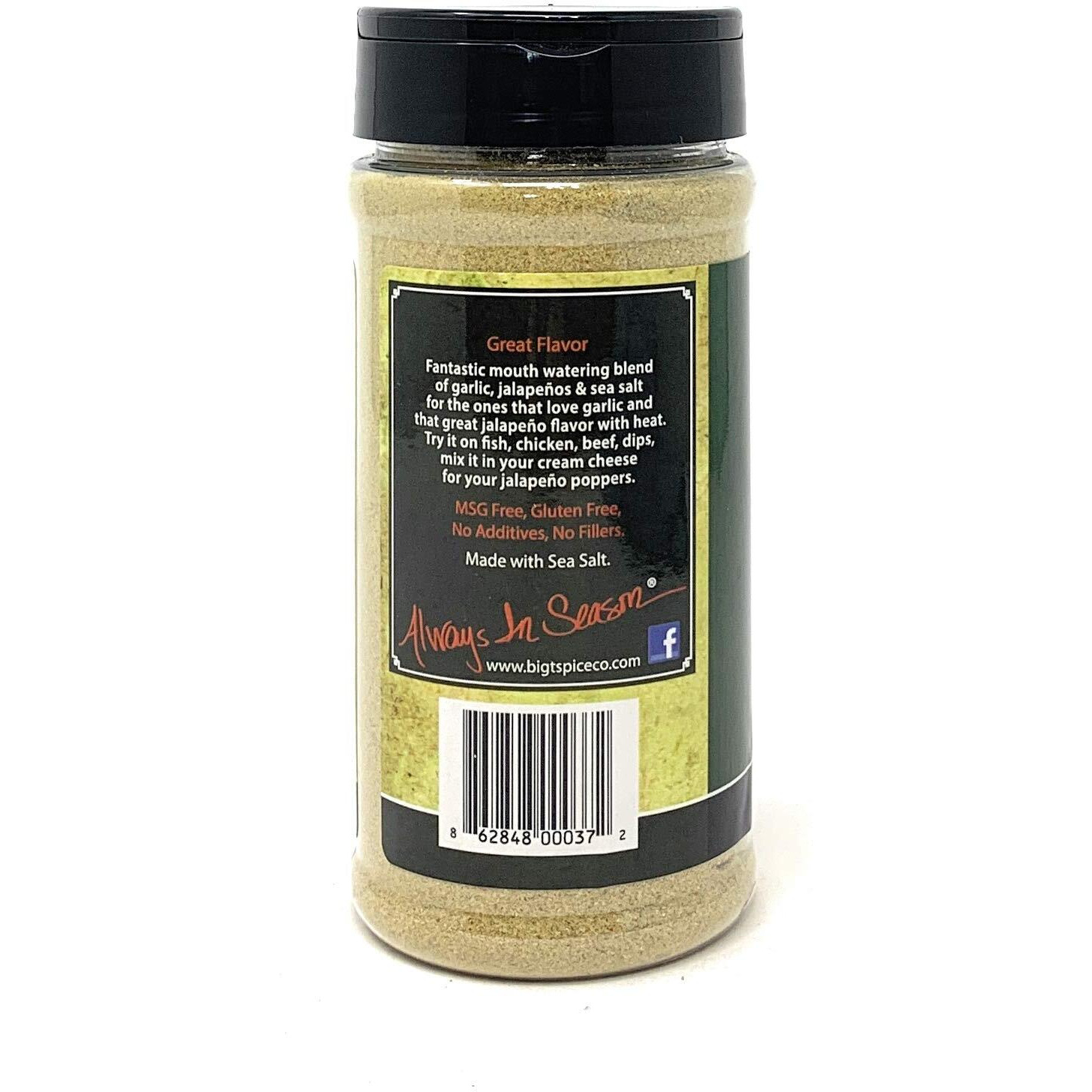 Big T Spice Co. (Garlic Jalapeno Seasoning),10 Ounce (Pack Of 1)