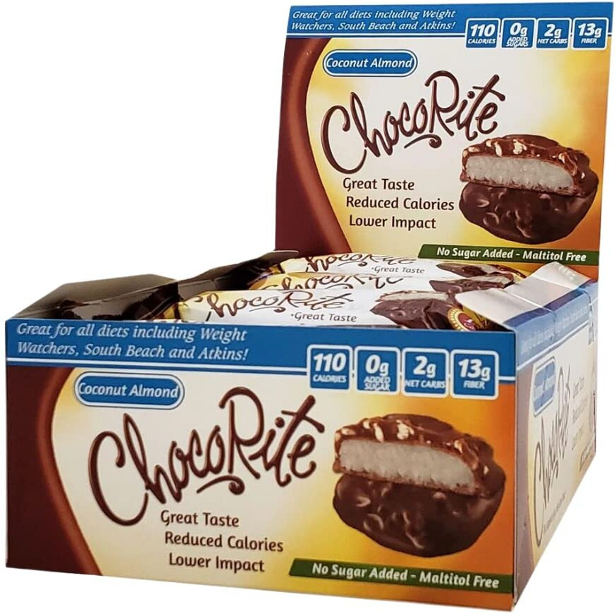 Healthsmart Chocorite Coconut Almond 16 Pack No Sugar Added Gluten Free Kosher