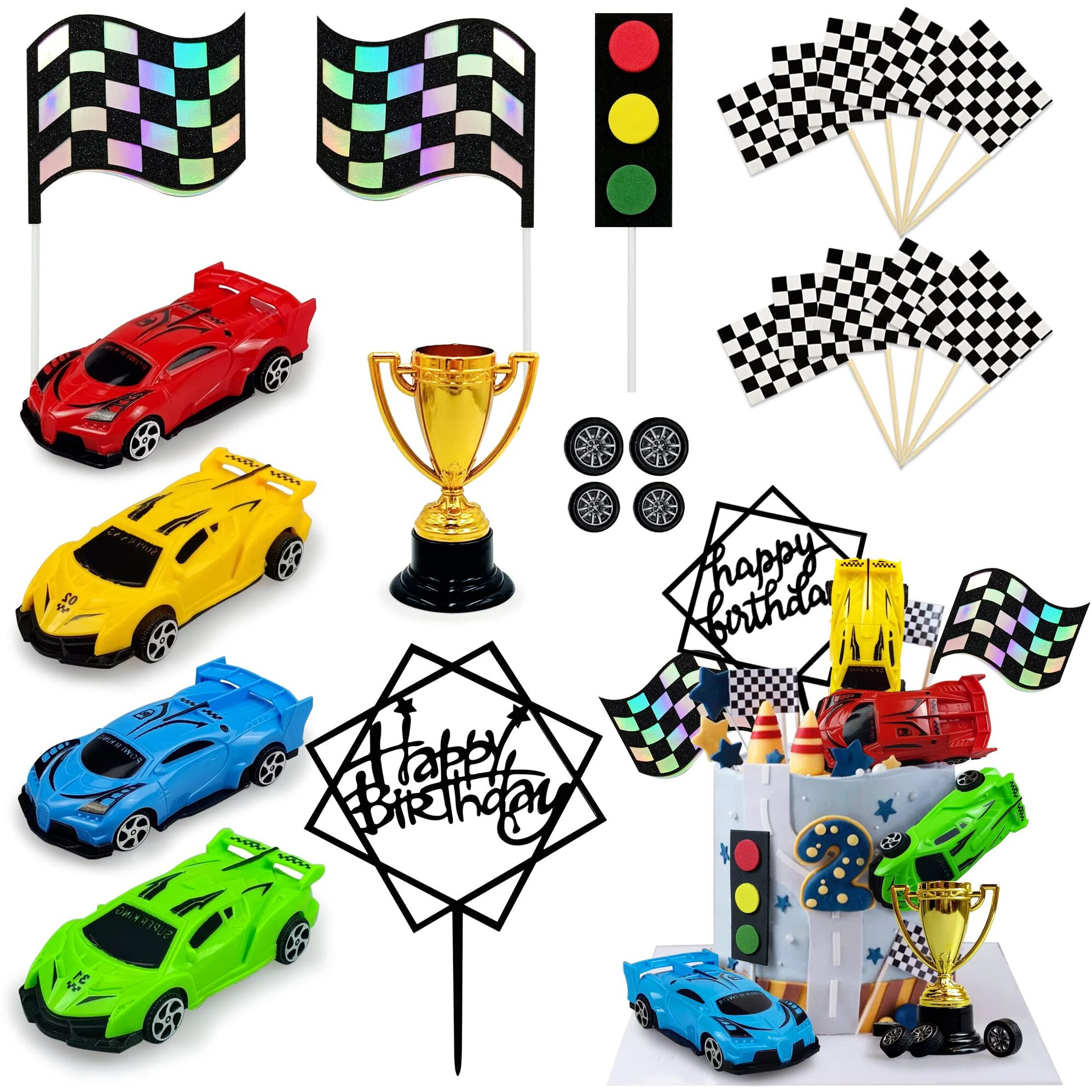 Racing Car Cake Decoration Racing Car Cake Topper Racing Car Birthday Cake Decorations Racing Car Party Favors