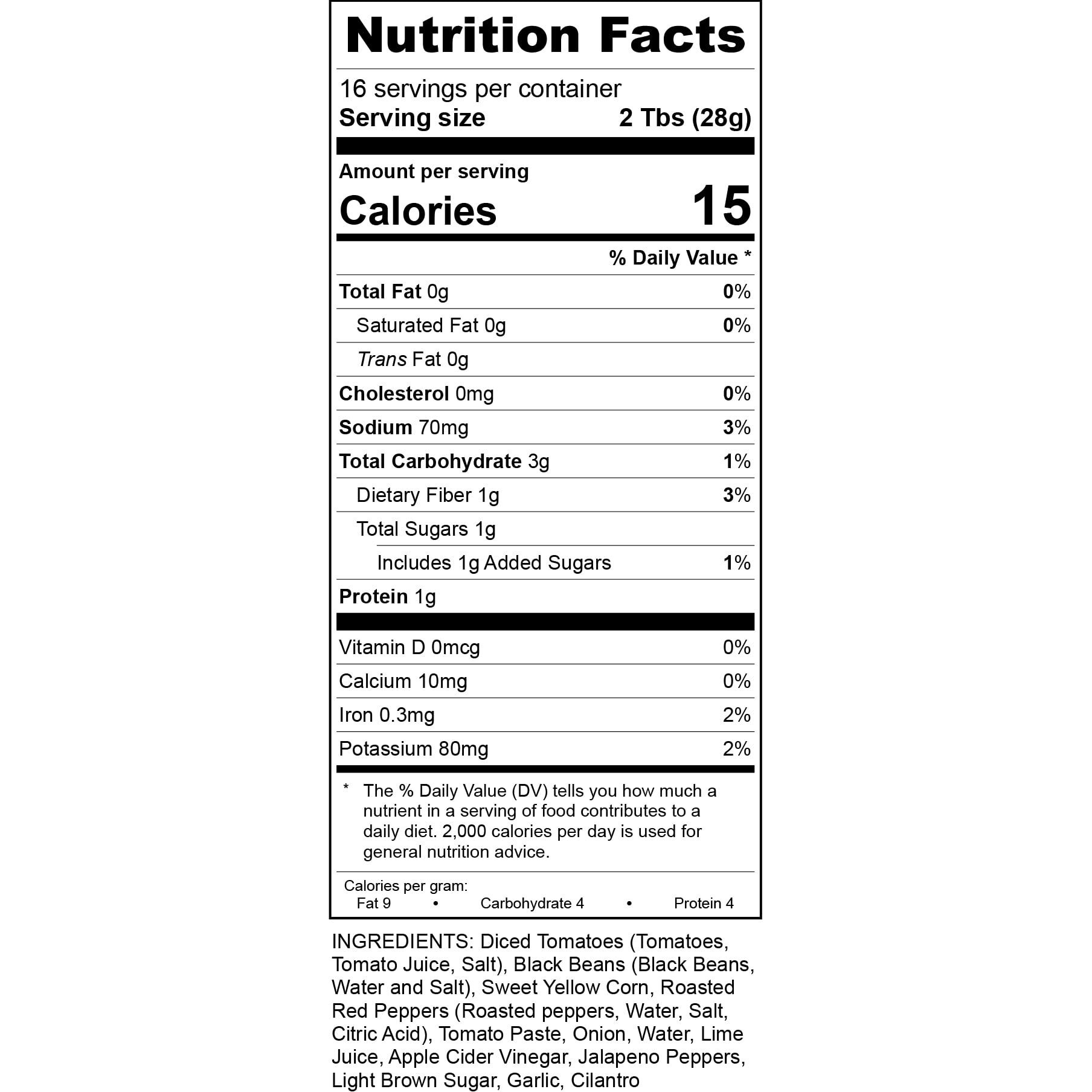 All-Natural Black Bean And Corn Salsa By Dennis Gourmet | This Fresh, Hearty Restaurant Salsa Is Low Sugar, Low Cal, Low Carb, Low Sodium, And Gluten Free (2-Pack)
