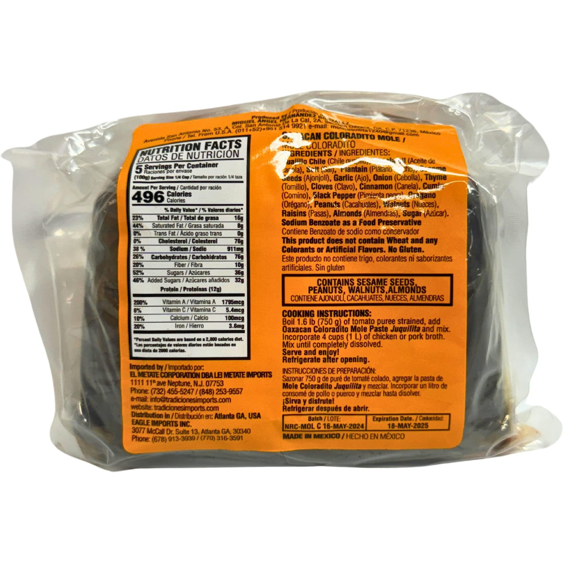 Juquilita Mole Coloradito - Mole Oaxaqueno Paste - 17 Oz