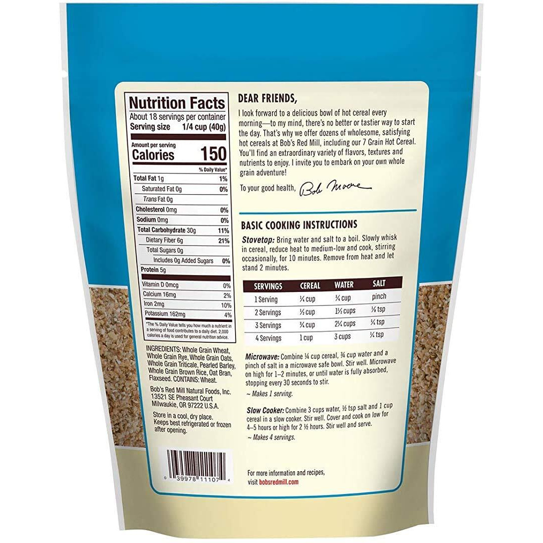 Bob's Red Mill 7 Grain Hot Cereal, 25-Ounce (Pack Of 2)