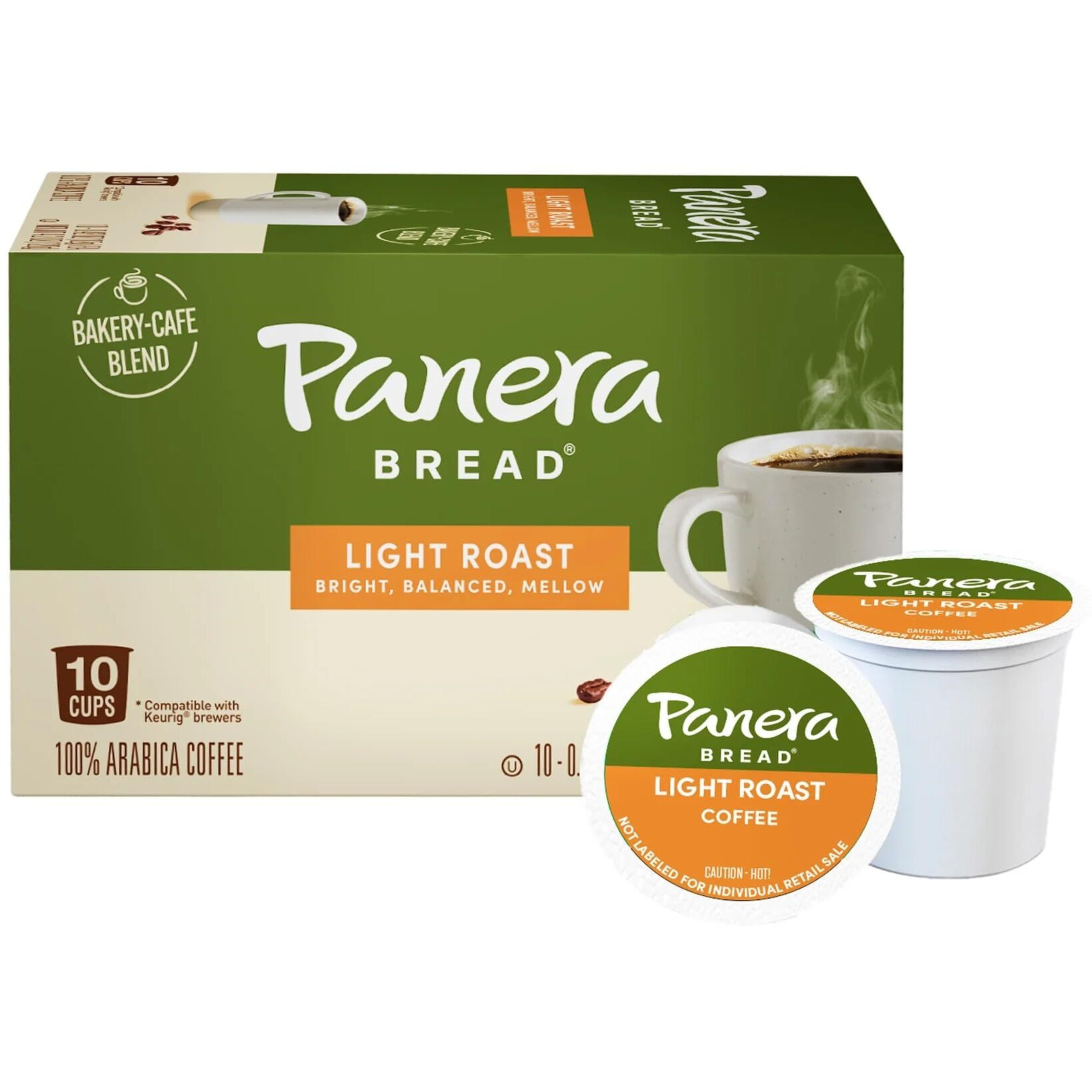 Panera Bread, Cups Light Roast Coffee, 0.42 Ounce, 10 Count