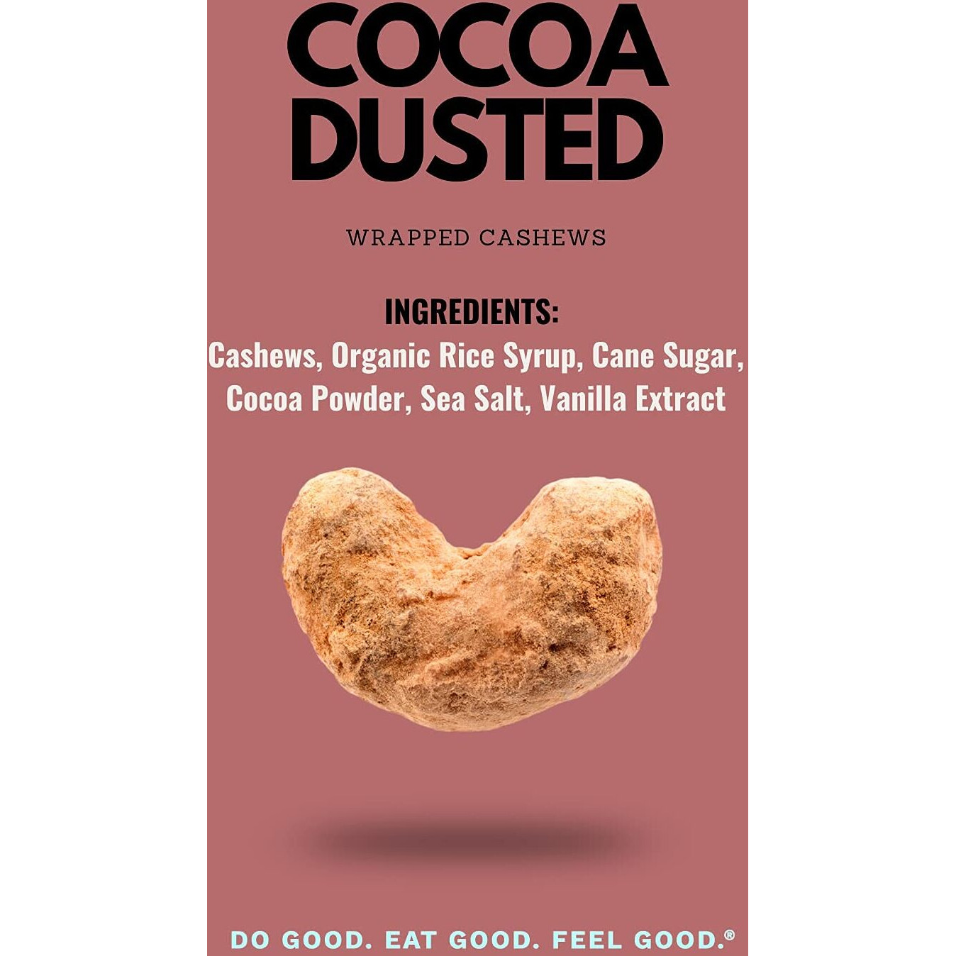 Cocoa Dusted Wrapped Whole Cashews By Karma Nuts, Lightly Sweetened, Air Roasted With Natural Skins, 2X More Fiber, Peanut-Free Facility, Kosher, Everyday Nut Snack, 7Oz Resealable Bag
