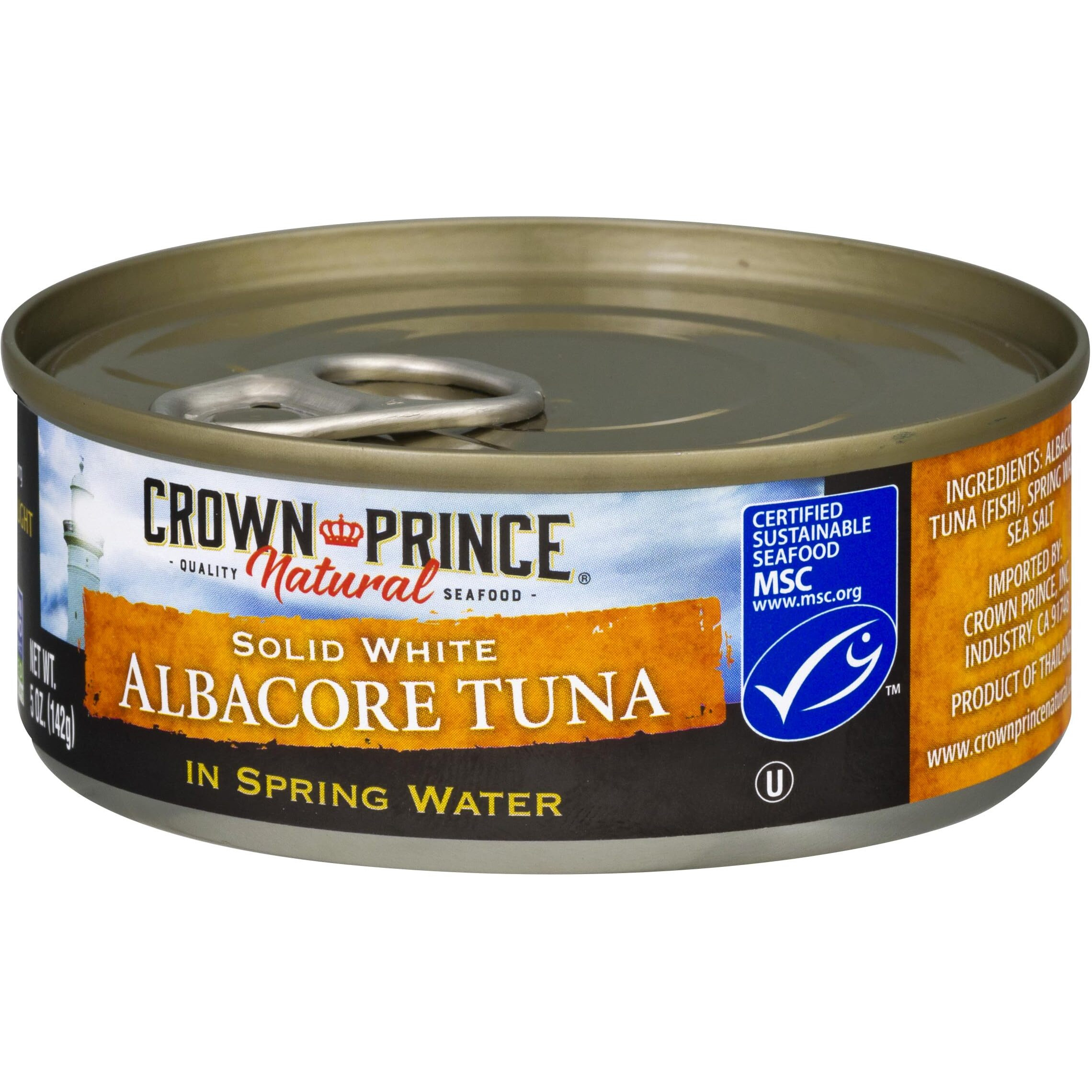 Crown Prince Natural Solid White Albacore Tuna In Spring Water, 5 Ounce Cans (Pack Of 12)