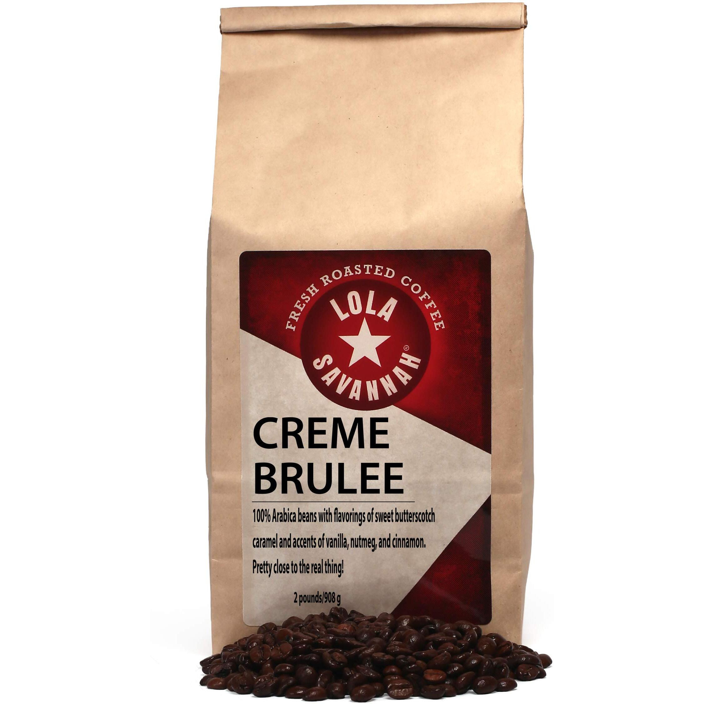Lola Savannah Crme Brul  E Whole Bean Caffeinated Coffee, 2Lb