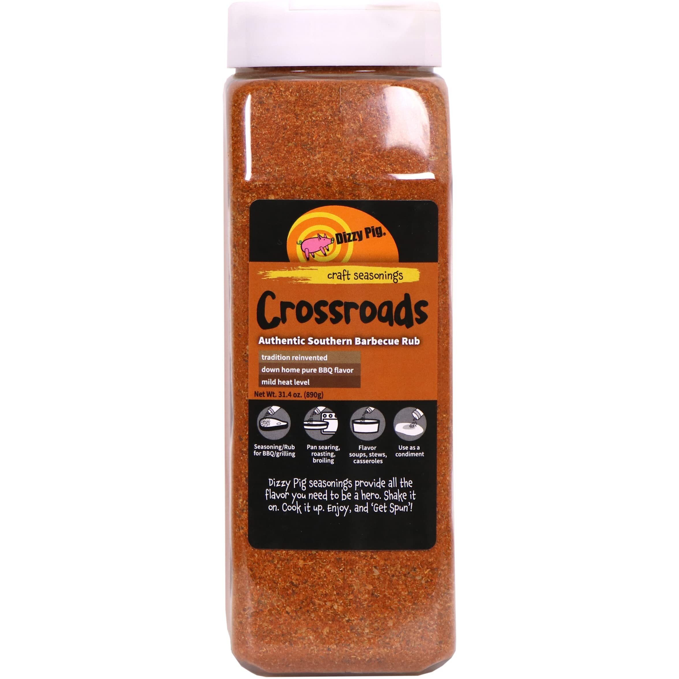 Dizzy Pig Crossroads Authentic Southern Barbecue Seasoning Rub (Quart Shaker)