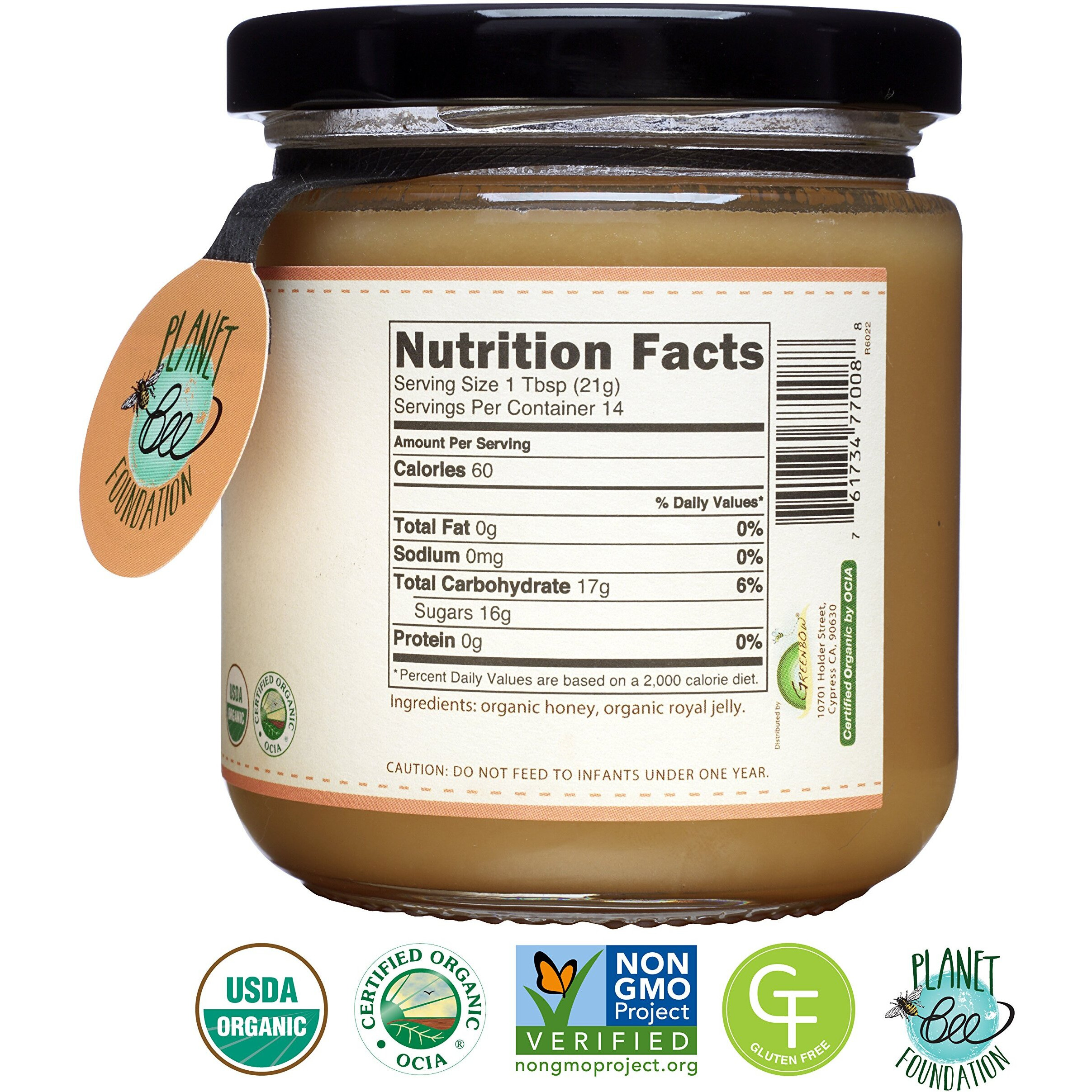 Greenbow Organic Honey With Royal Jelly 11Oz