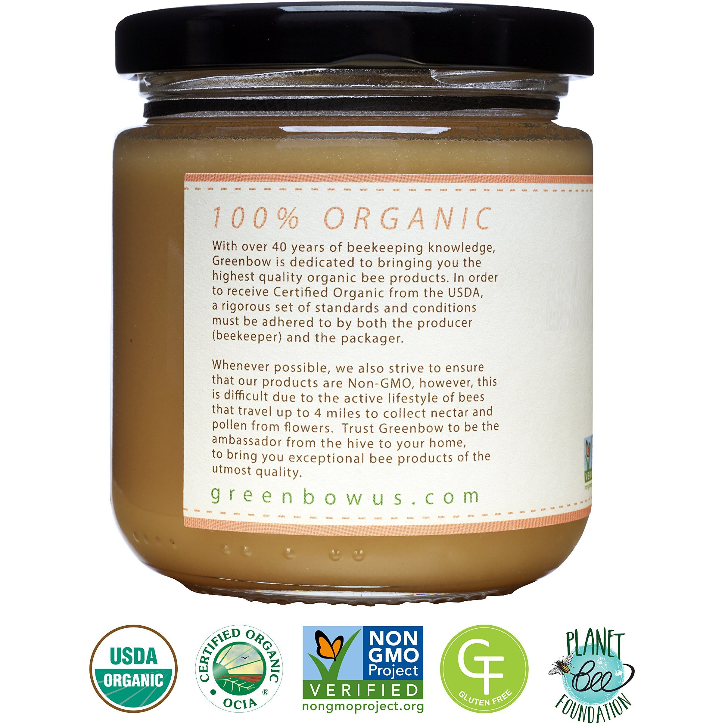 Greenbow Organic Honey With Royal Jelly 11Oz