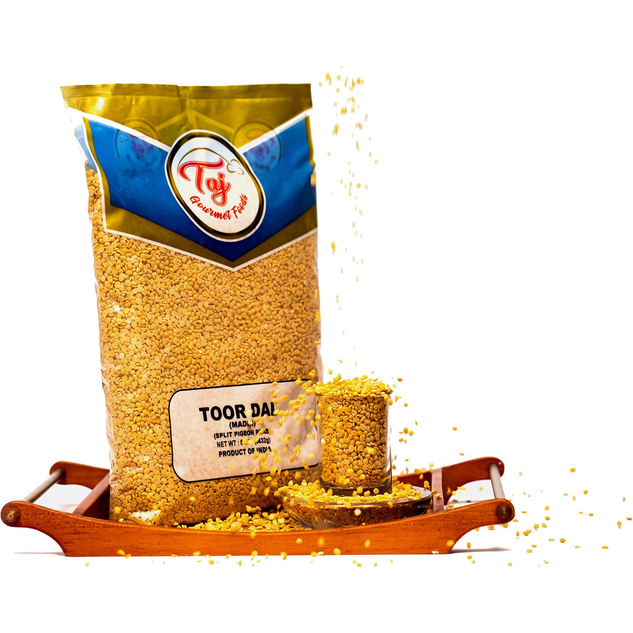 Taj Premium Indian Toor Dal Kori, Unoily, Madhi, (2-Pounds)
