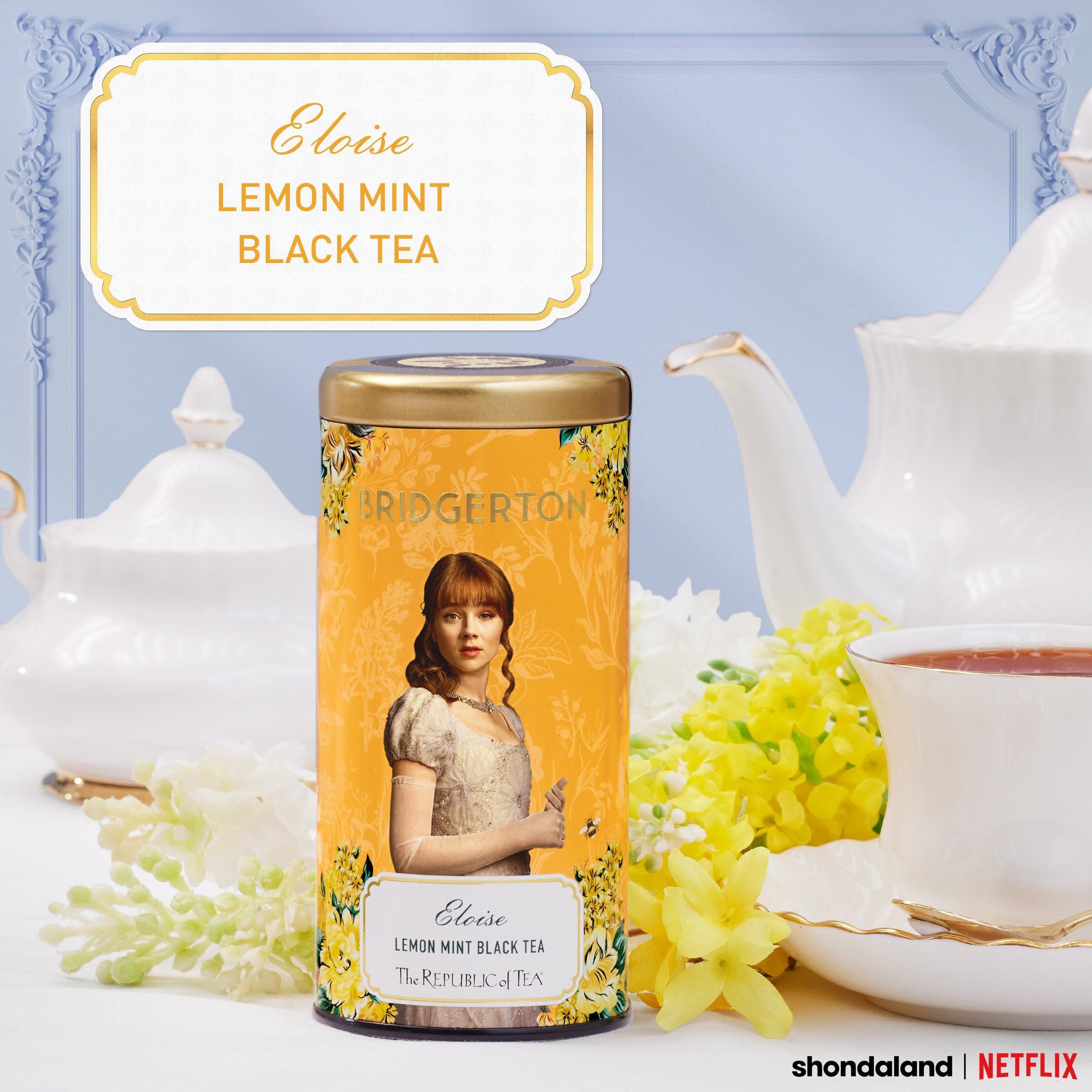 The Republic Of Tea - Bridgerton Eloise Lemon Mint Black Tea, 36 Tea Bags