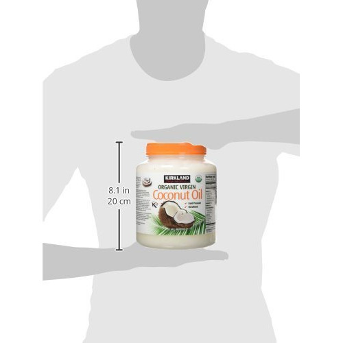Kirkland Signature Cold Pressed Unrefined Organic Virgin Coconut Oil, 1 Count(Pack Of 4)